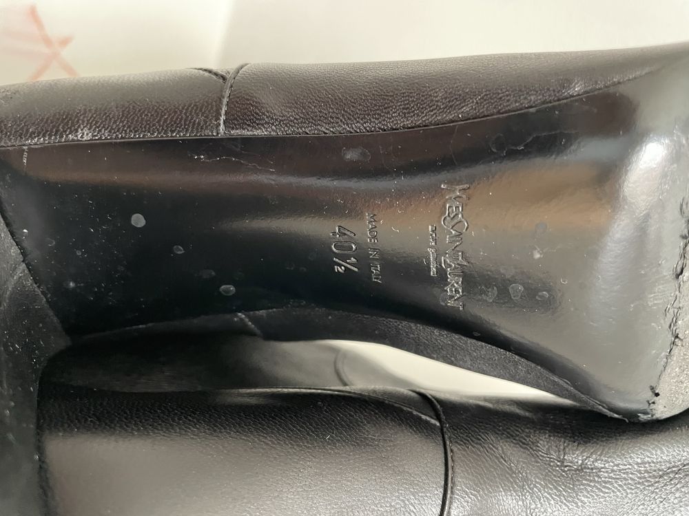 Yves Saint Laurent Yves Saint Laurent Zip Leather High Boots Size US 10.5 / IT 40.5 - 7 Thumbnail