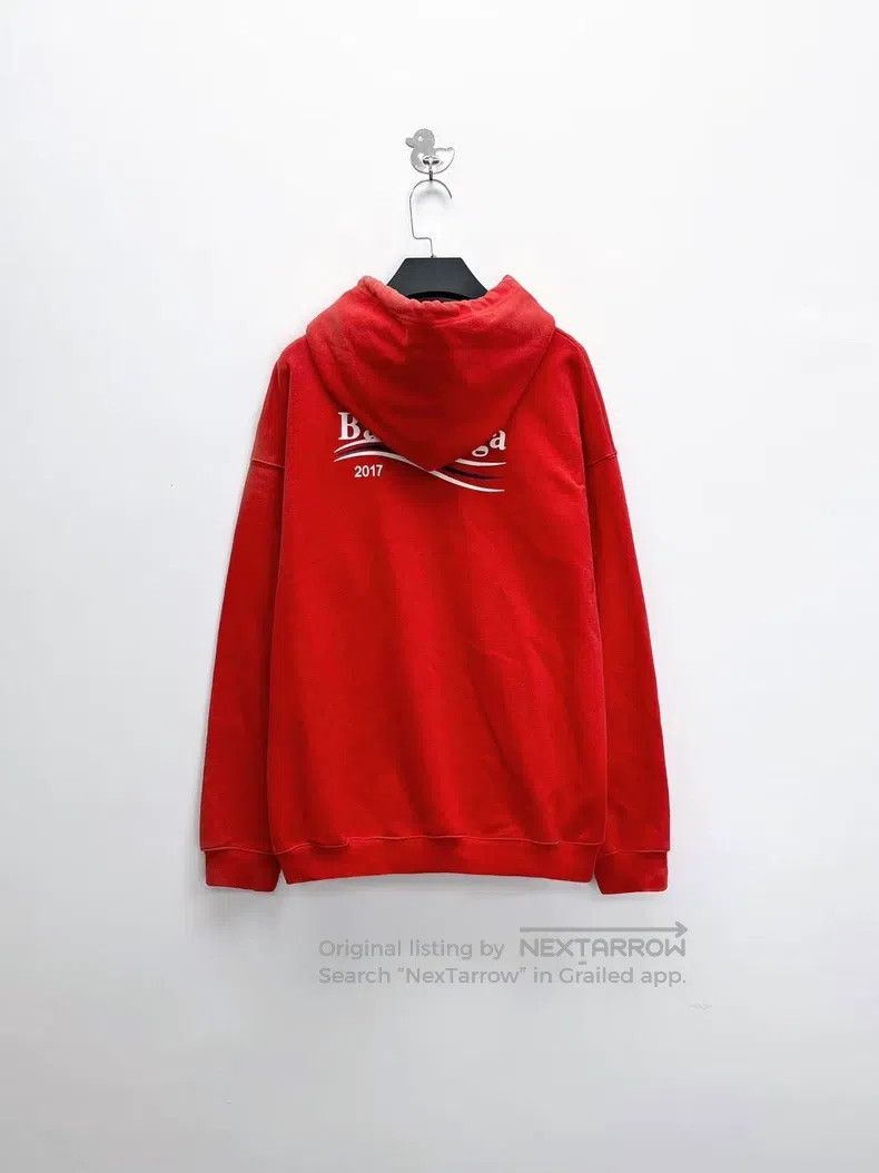 Balenciaga Balenciaga Red Cola Wave Logo Hoodie Size US S / EU 44-46 / 1 - 2 Thumbnail