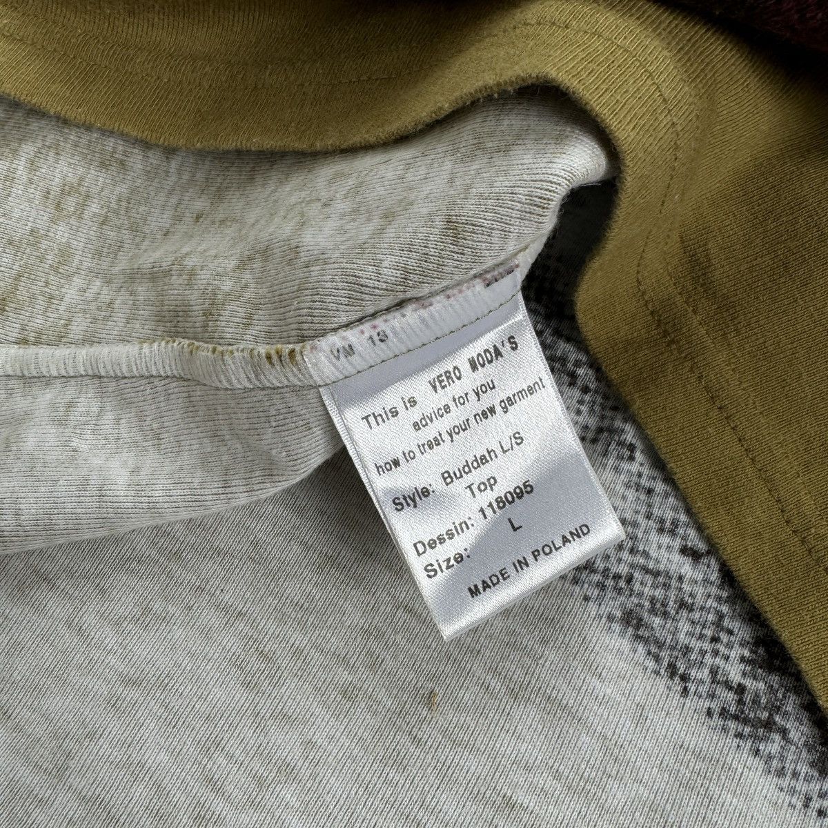 Japanese Brand × Vintage Vintage Vero Moda Budha Printed Long Sleeve Size L / US 10 / IT 46 - 6 Thumbnail