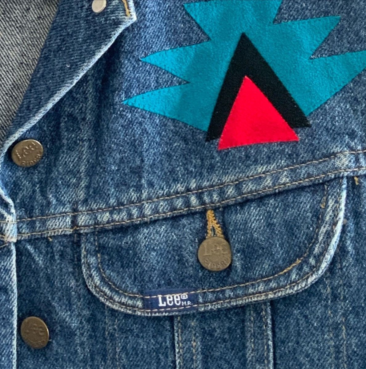 Lee Lee Riders Rodeo Western Appliqué Vintage Denim Jean Jacket Size S / US 4 / IT 40 - 3 Thumbnail