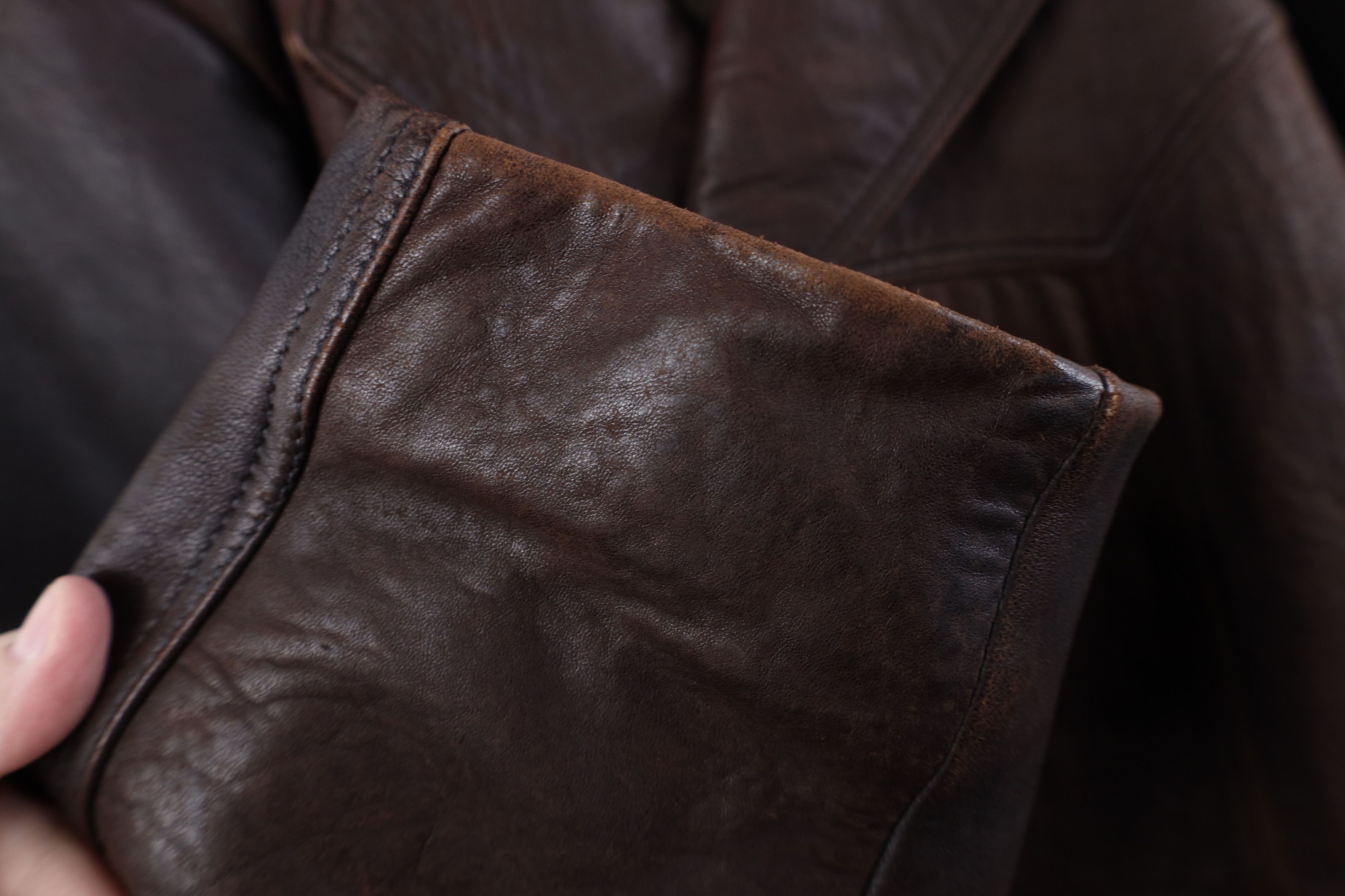 Vintage Vintage 90s Streetwear Leather Rancher Jacket Brown USA Size US XXL / EU 58 / 5 - 8 Thumbnail