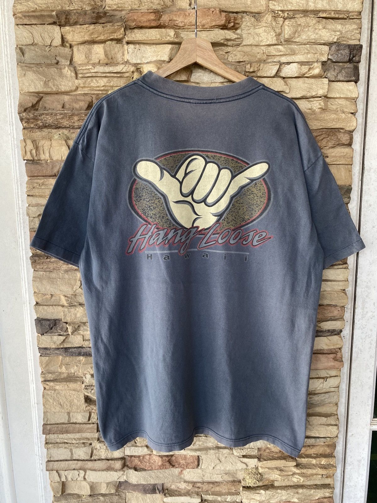 Vintage Vintage 90s Hang Loose Hawaii Surfing Tees Size US XL / EU 56 / 4 - 1 Thumbnail