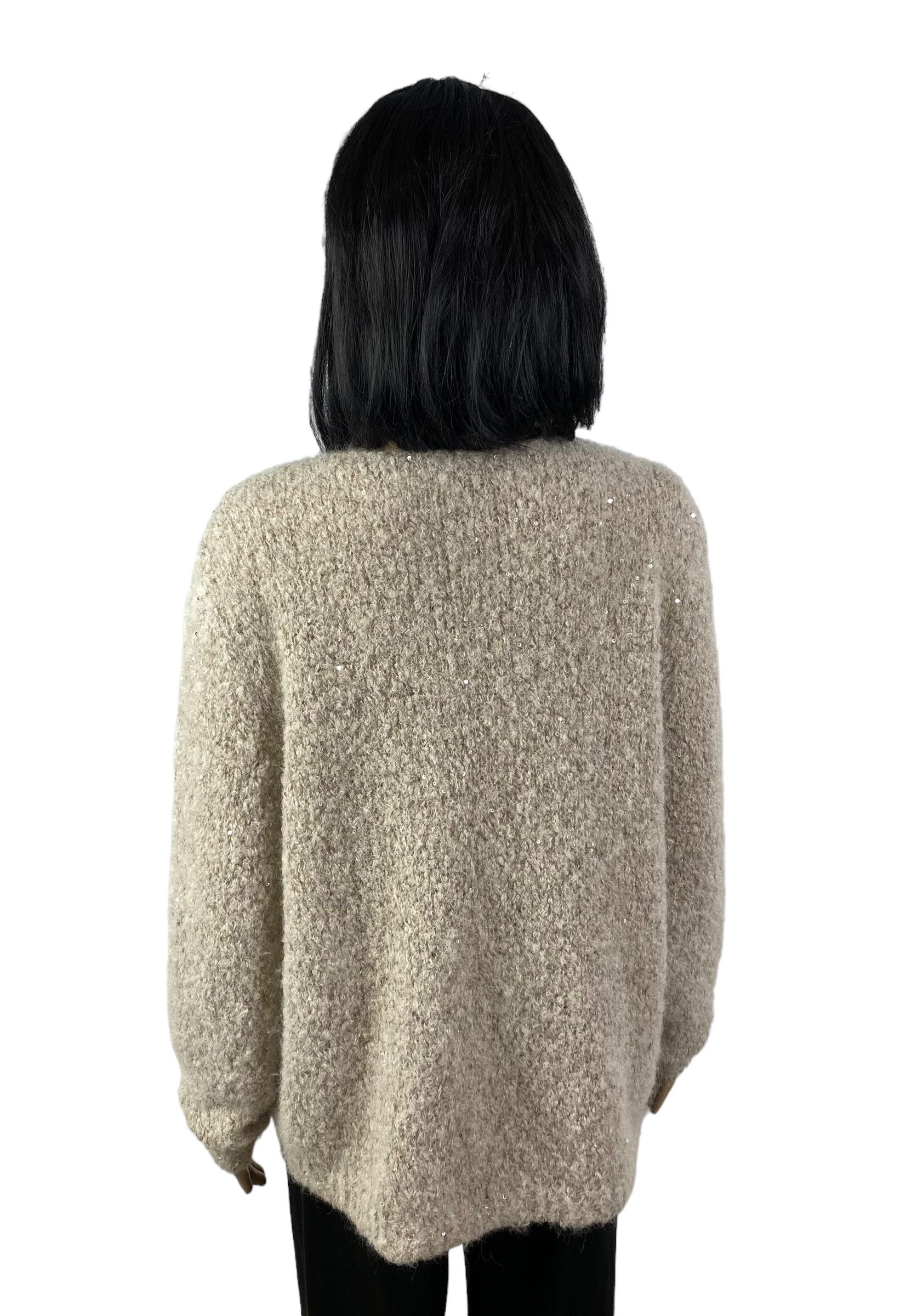 Bruno Manetti Firenze Sequin Alpaca-Mohair sweater size 44