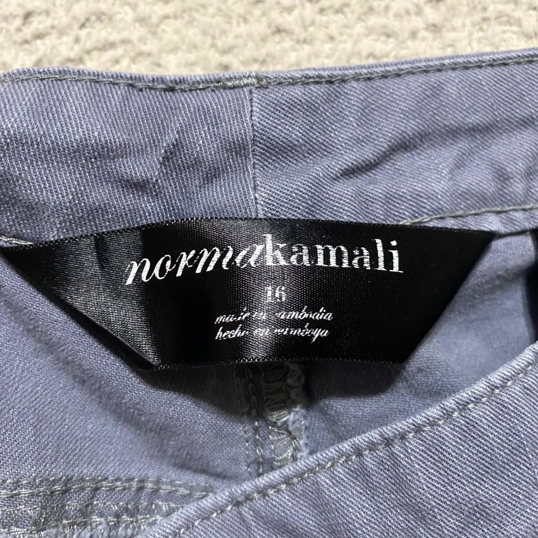 Norma Kamali Norma Kamali Jeans Womens 16 Regular Gray Denim Straight Crop Mid Rise 5-Pocket Design Size 38" / US 16 / IT 52 - 3 Thumbnail