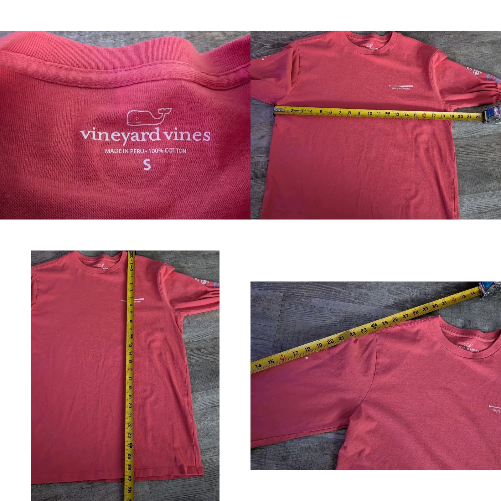 Vineyard Vines Vineyard Vines Long Sleeve Tee Baseball Icon Pink Adult S EUC Size S / US 4 / IT 40 - 8 Thumbnail