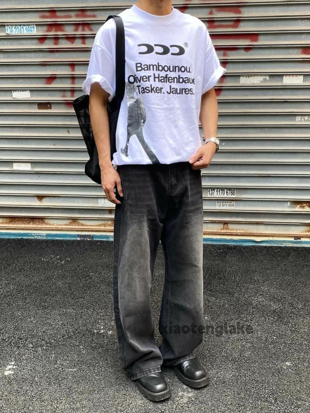 Jean × Vintage loose baggy washed faded skate hiphop jeans Size US 30 / EU 46 - 5 Thumbnail