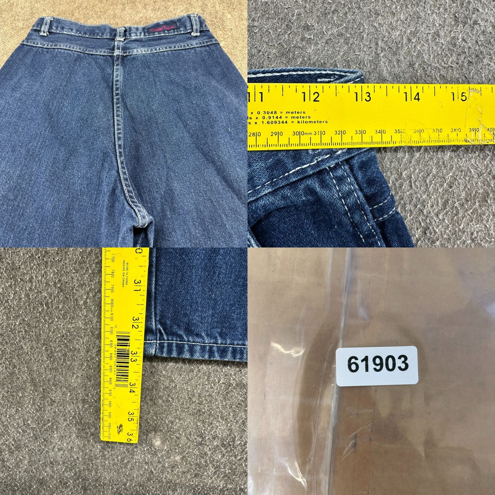 Vintage VINTAGE Seattle Blues Jeans Womens 11 Blue High Waisted Dark Wash Cowgirl 90s Jeans Mens? Size 26" / US 2 / IT 38 - 8 Thumbnail