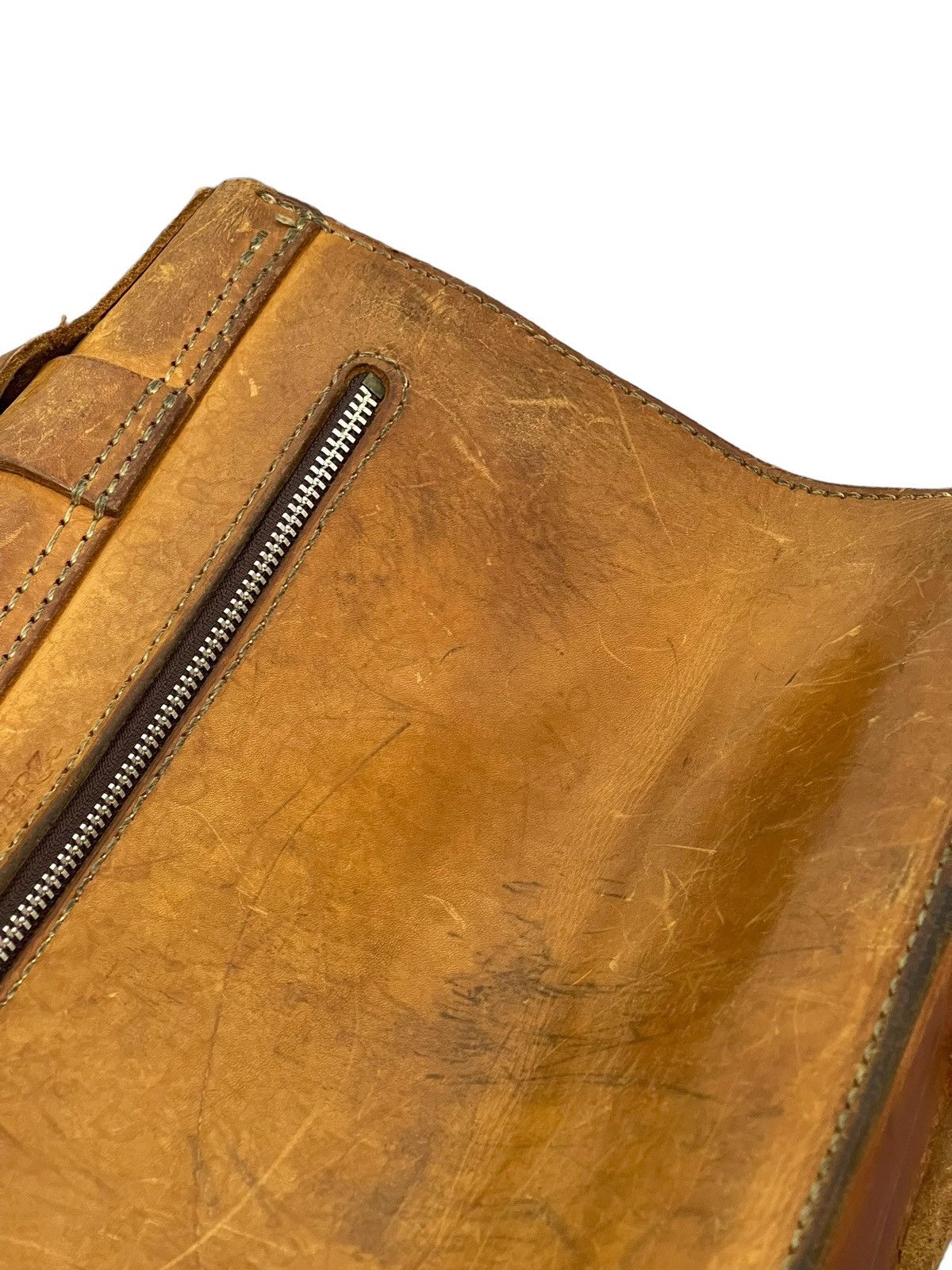 Genuine Leather Full Leather Patina Vtg Herz Japan Handmade Satchel Bag 1🟩 Size ONE SIZE - 15 Thumbnail