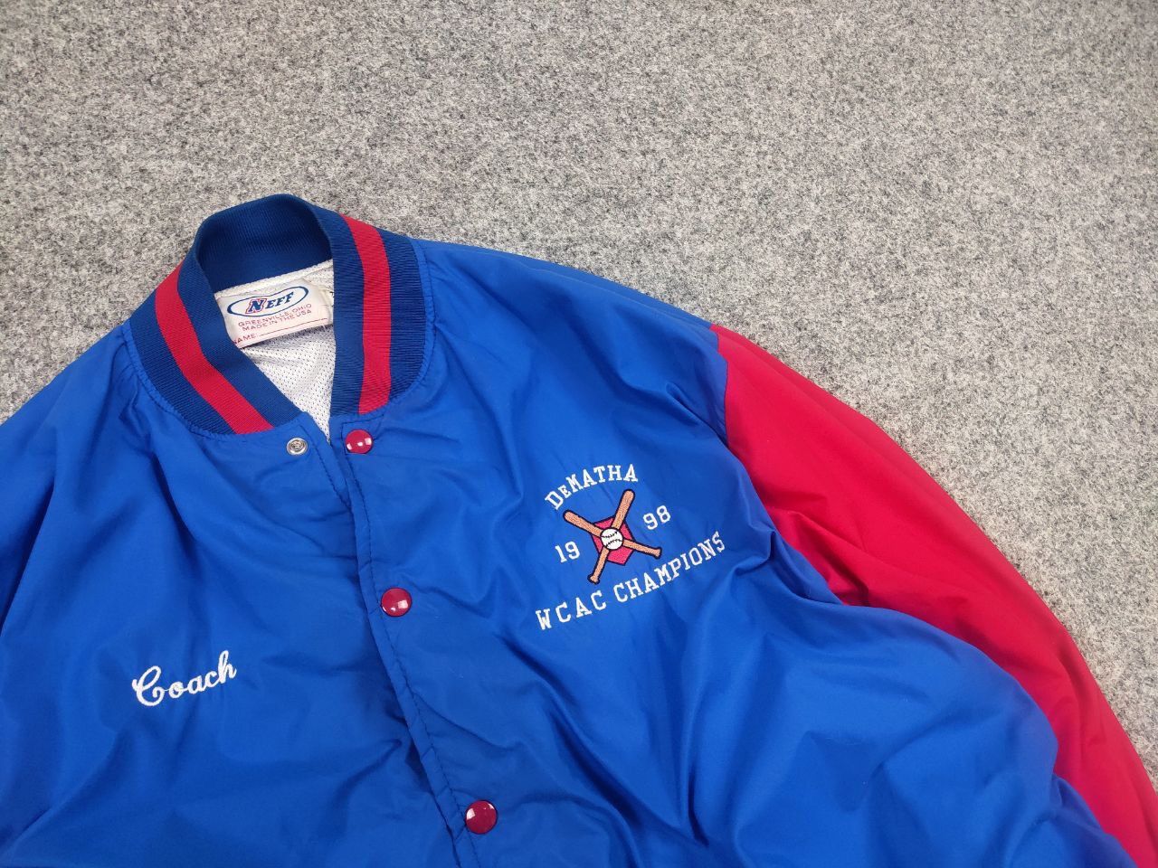 NEFF Vintage 80's NEFF Dematha Baseball Varsity Jacket Bomber Size US XL / EU 56 / 4 - 6 Thumbnail