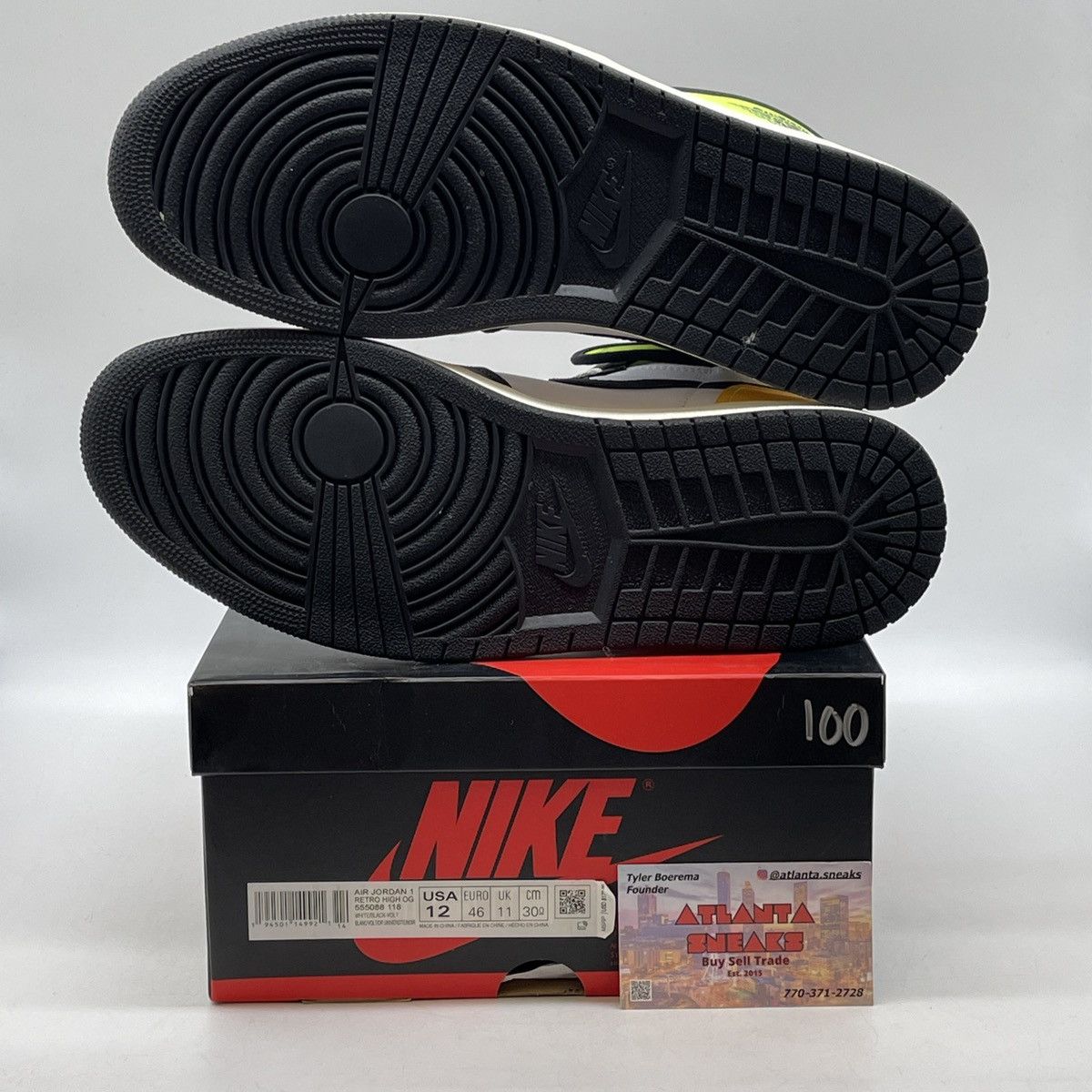 Nike Air Jordan 1 high volt gold Size US 12 / EU 45 - 7 Thumbnail