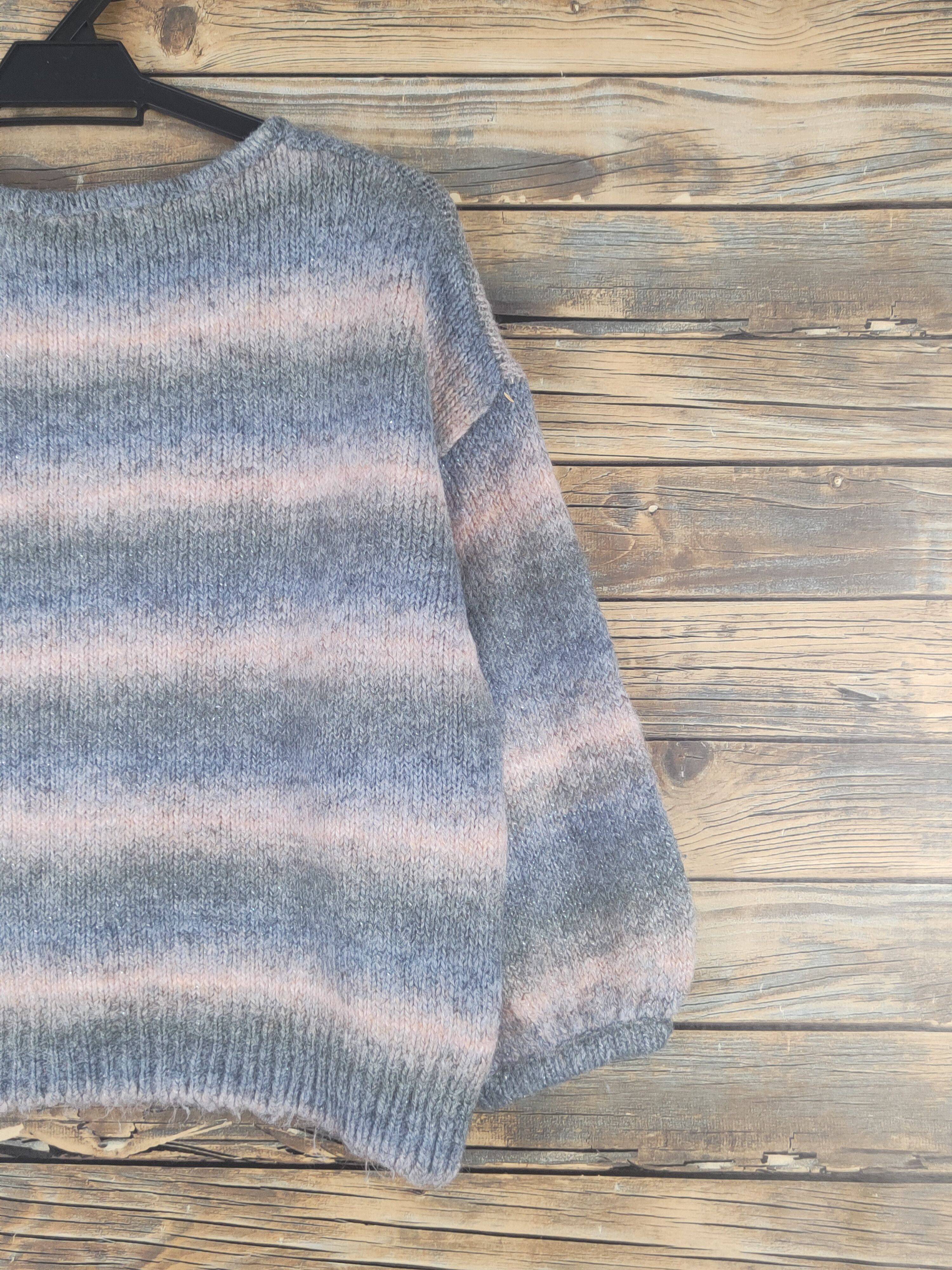 Homespun Knitwear × Japanese Brand × Vintage Earth Music & Ecology Pink Gray Knitwear Sweatshirts #W1211 Size S / US 4 / IT 40 - 9 Thumbnail