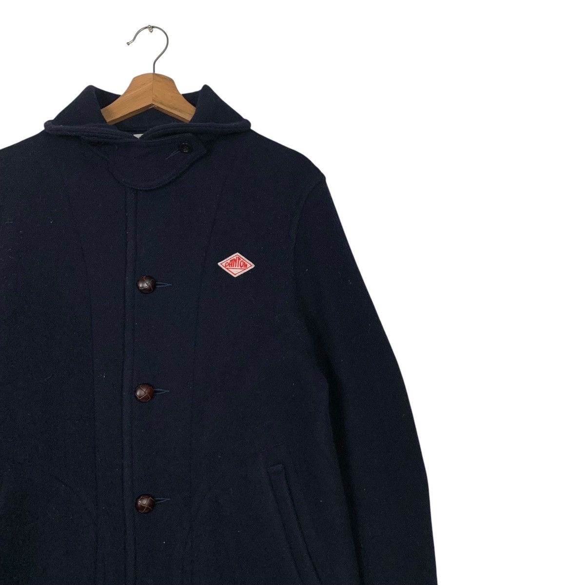Danton DANTON Wool Navy Blue Overcoat jacket #2507-C113 Size US S / EU 44-46 / 1 - 6 Thumbnail