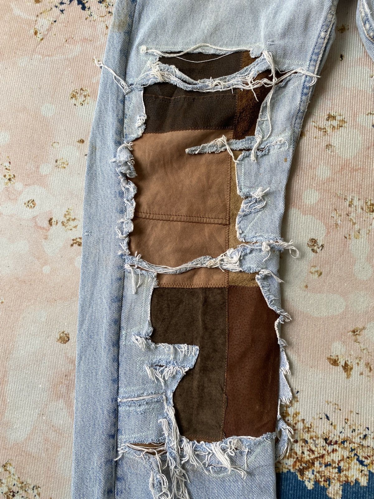 Japanese Brand 1990s - Ericho Hippie Deconstruced Distressed Design Denim Size US 32 / EU 48 - 9 Thumbnail