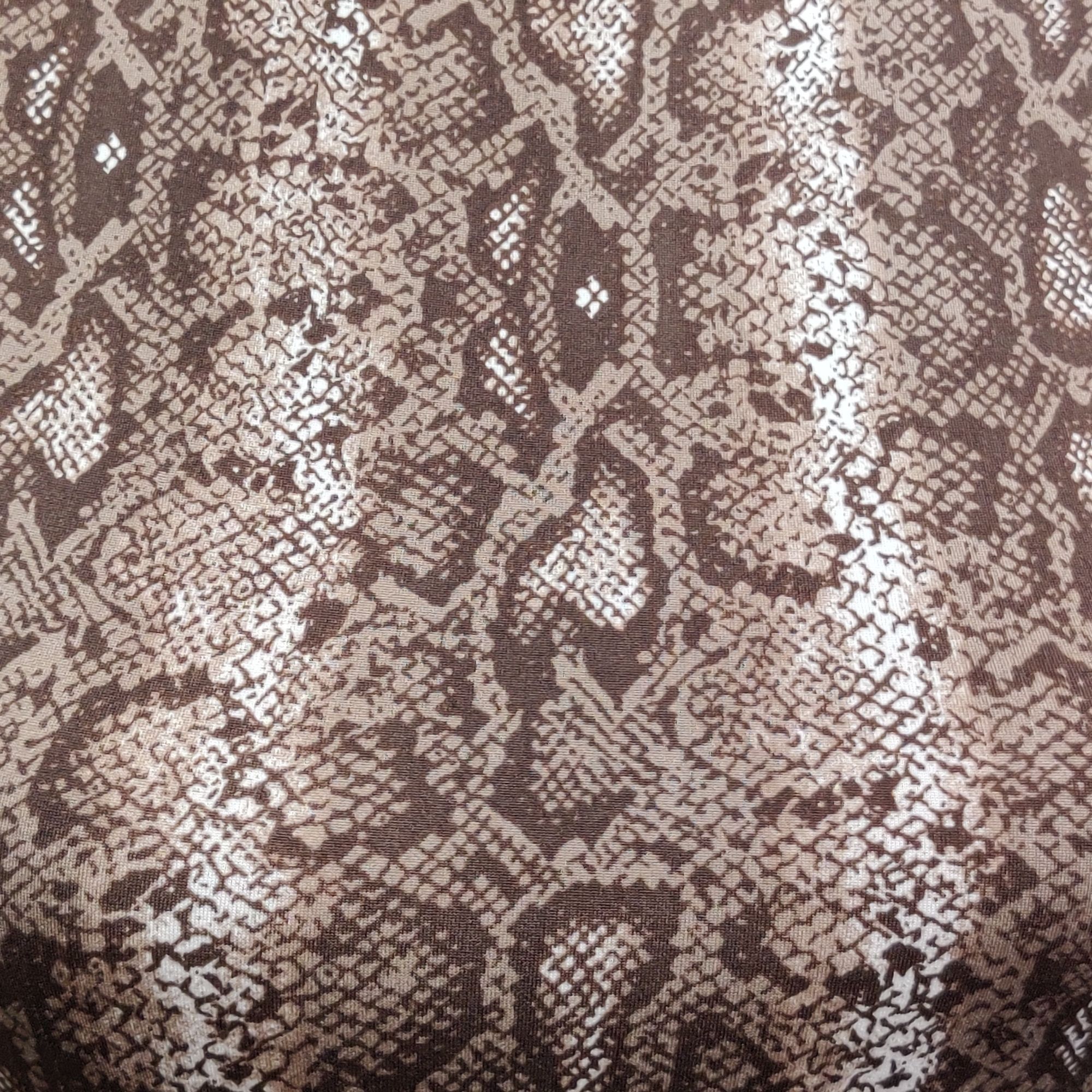 Other Olivia Rae S Brown Snake Print Mock Neck Top Edgy Y2K Grunge Size S / US 4 / IT 40 - 5 Thumbnail