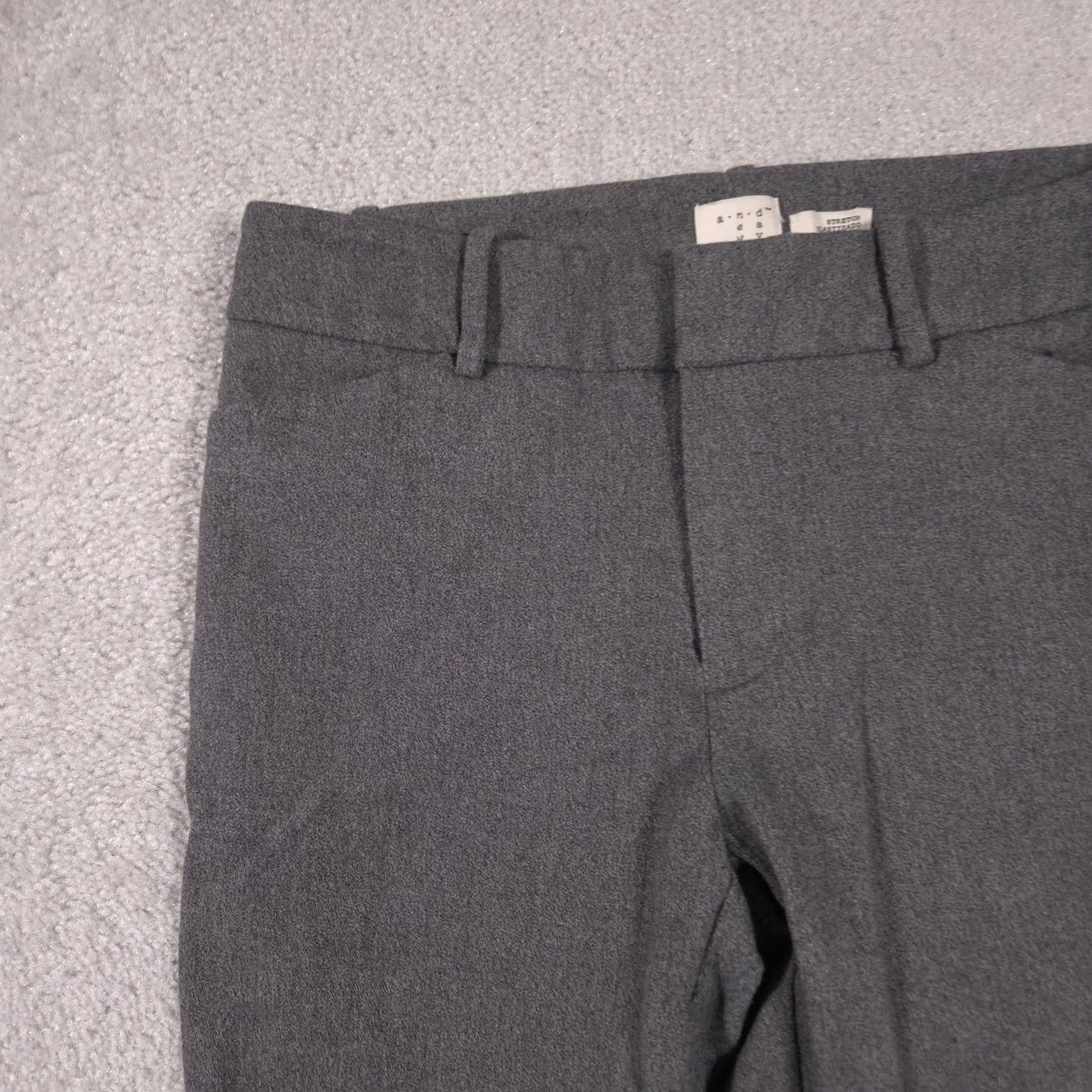 Vintage A New Day Pants Womens 6 Gray Stretch Slim Fit Trousers Cotton Blend Dress Pants Casual Workwear Size 28" / US 6 / IT 42 - 3 Thumbnail