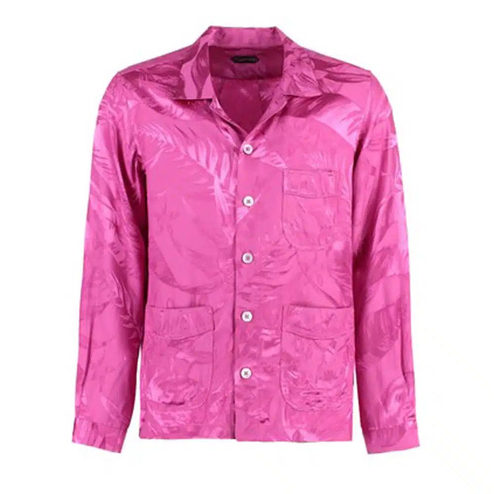 Tom Ford o1loc1c1124 HXH002 Floral Jacquard Shirt in Pink Size US XL / EU 56 / 4 - 1 Thumbnail