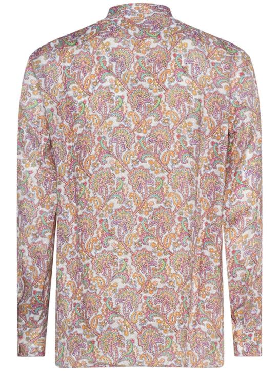Etro o1lsvrm0425 Printed Linen Shirt in Multicolor Size US M / EU 48-50 / 2 - 4 Thumbnail