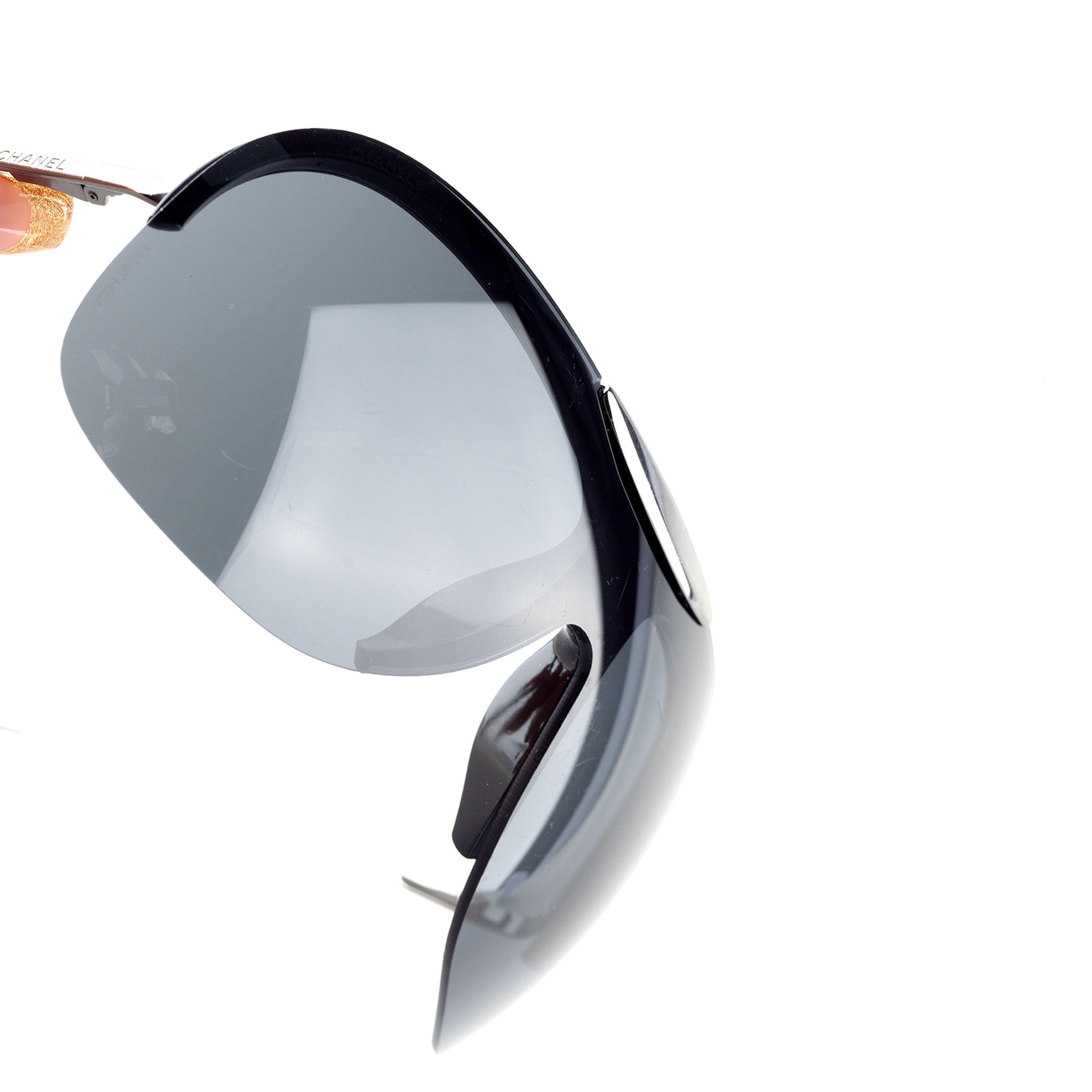 Chanel Chanel 6007 C.108/87 Small Vintage Shield Sunglasses Size ONE SIZE - 8 Thumbnail