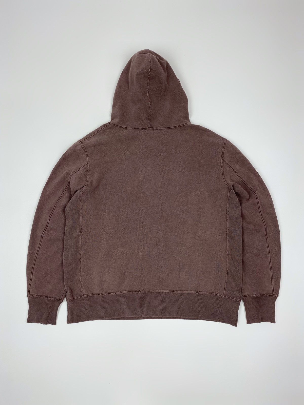 Japanese Brand Remi Relief Distressed Brown Special Finish Boxy Hoodie Size US S / EU 44-46 / 1 - 6 Thumbnail