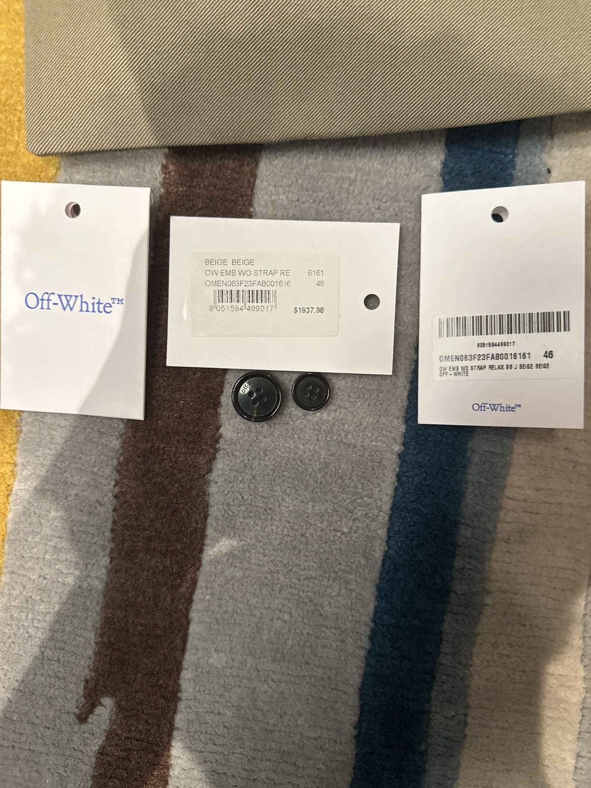 Off-White OFF WHITE BEIGE BLAZER/JACKET Size 46R - 8 Thumbnail