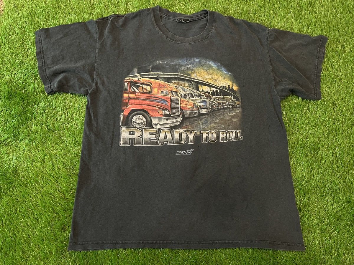 ODM VINTAGE Road Thunder ODM Shirt Mens 90s Trucker Semis Size US XL / EU 56 / 4 - 1 Thumbnail