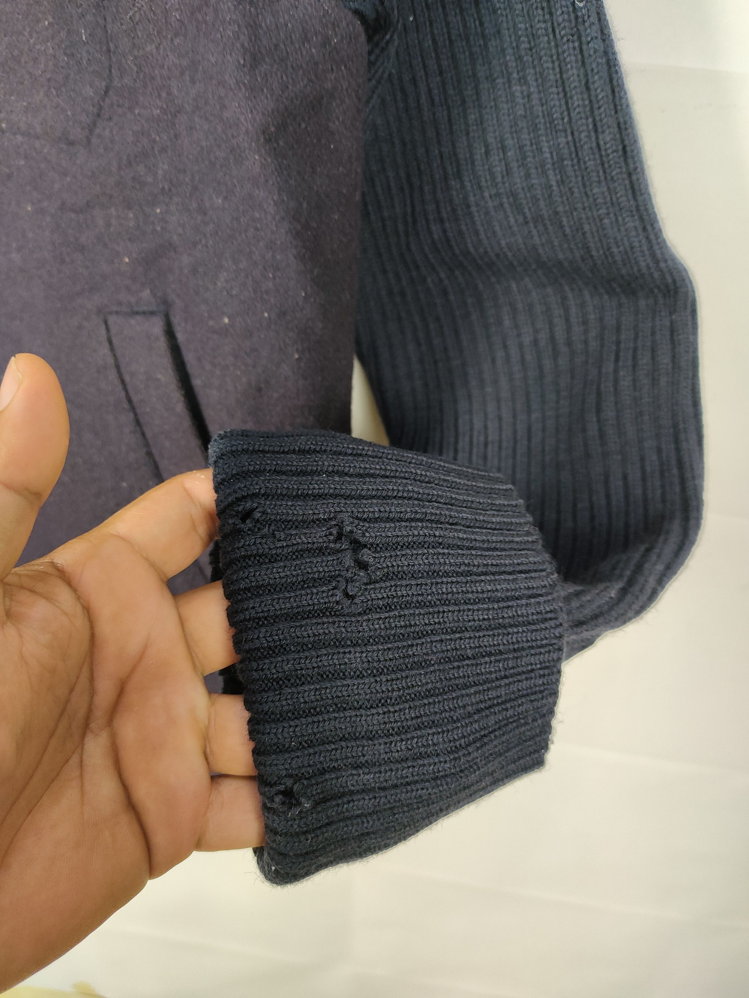 Issey Miyake × Vintage IS Sunao Kuwahara Wool Blend Knit Sleeves Hybrid Jacket Size US M / EU 48-50 / 2 - 3 Thumbnail