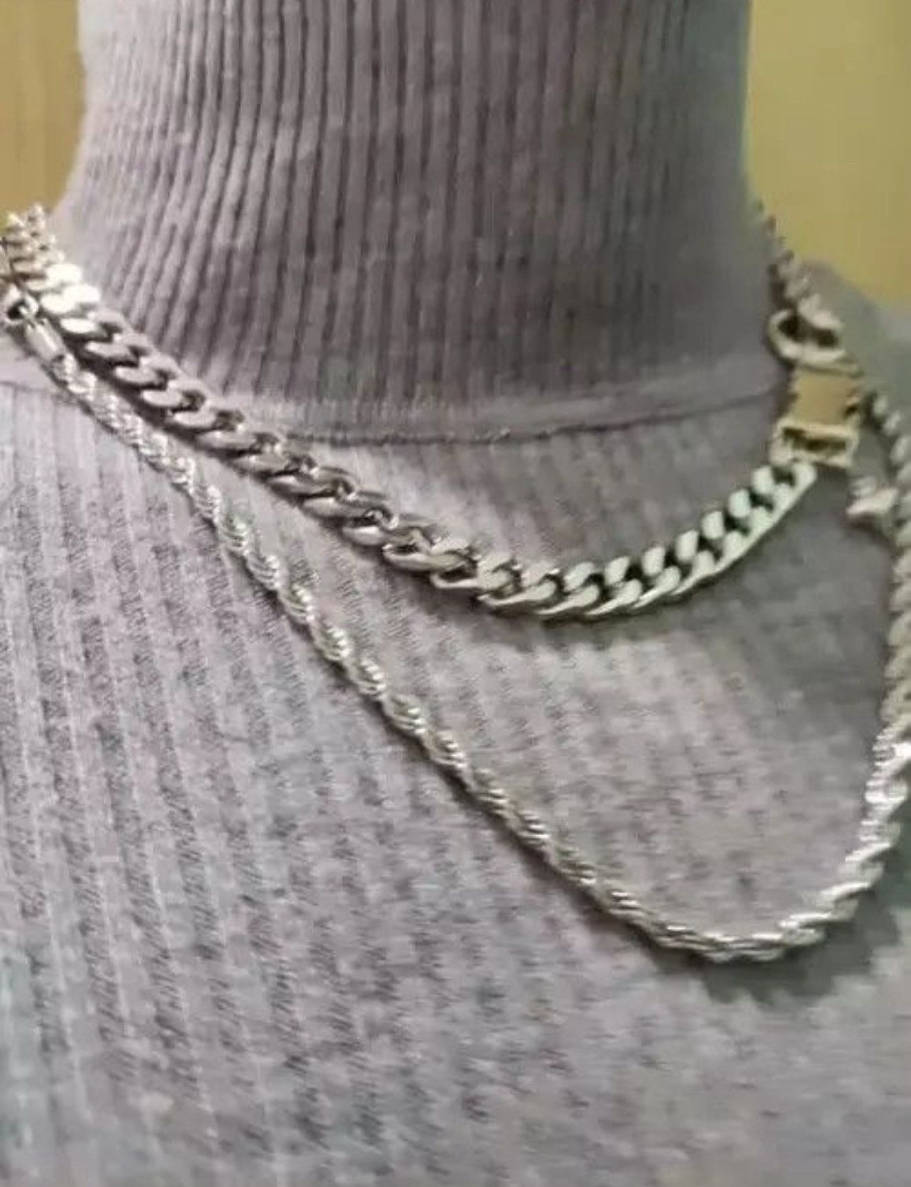 Jewelry Punk gothic necklace vintage chain Size ONE SIZE - 3 Thumbnail