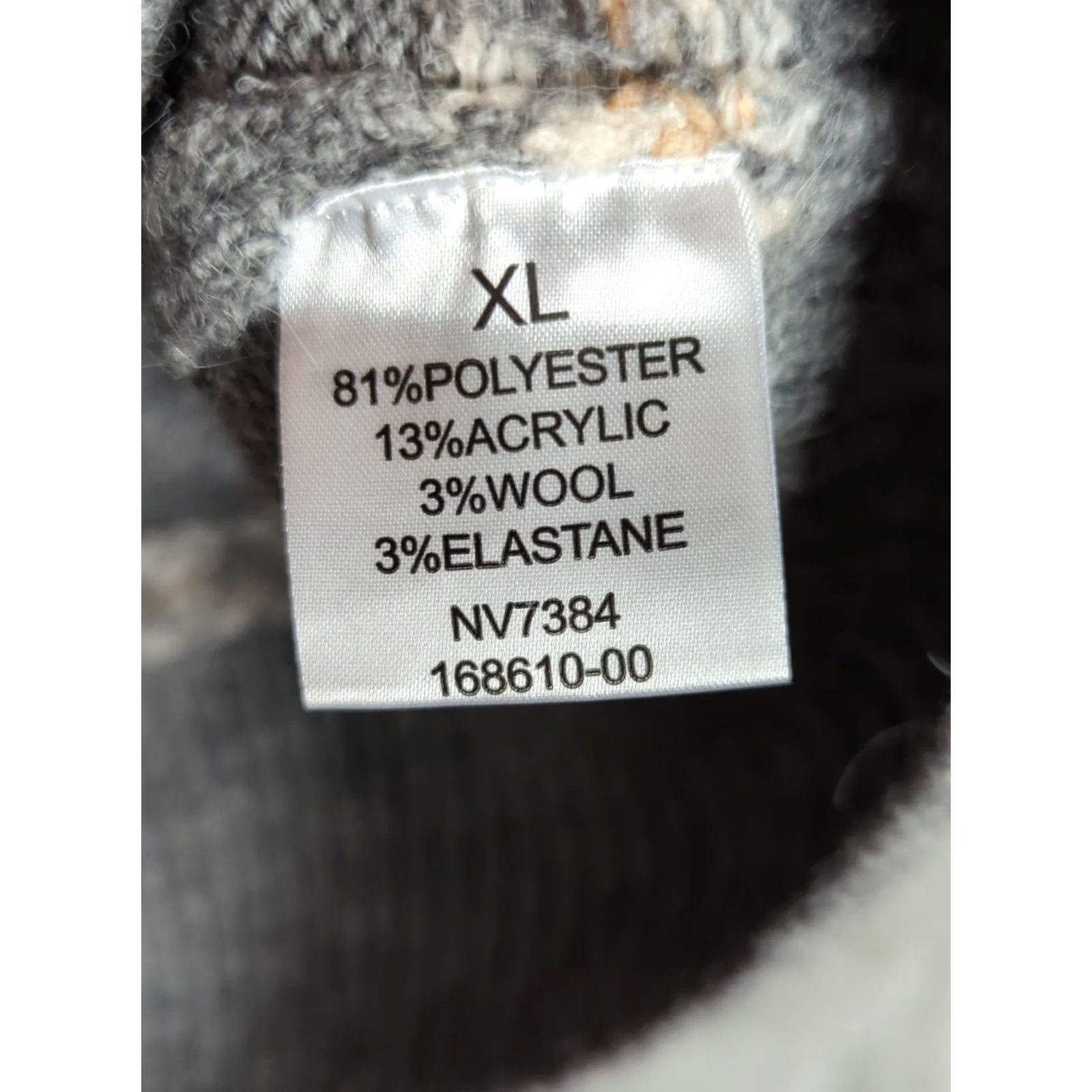 YOKE Cupcake Clothing Ltd. Women's Fair Isle Wool Blend Sweater XL Gray Balloon Sleeve Crew Neck Pullover Winter Casual NWT Size XL / US 12-14 / IT 48-50 - 6 Thumbnail