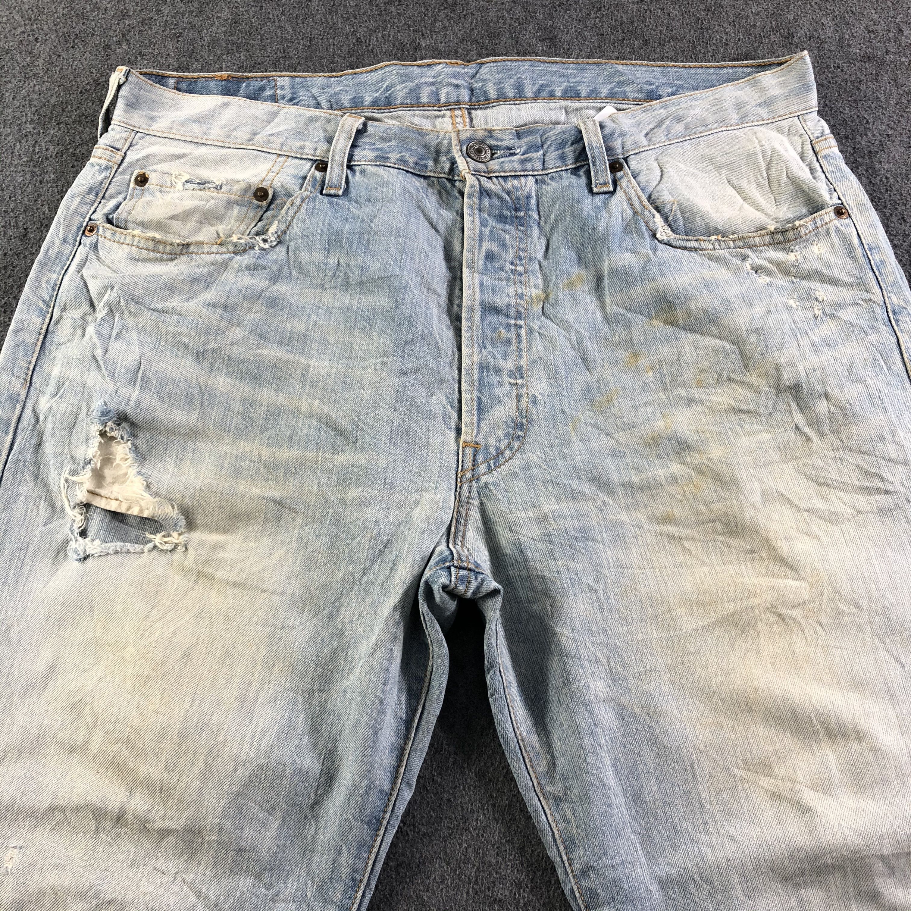 Levi's Vintage Light Wash Levis 501 Jeans-J3625 Size US 37 - 3 Thumbnail
