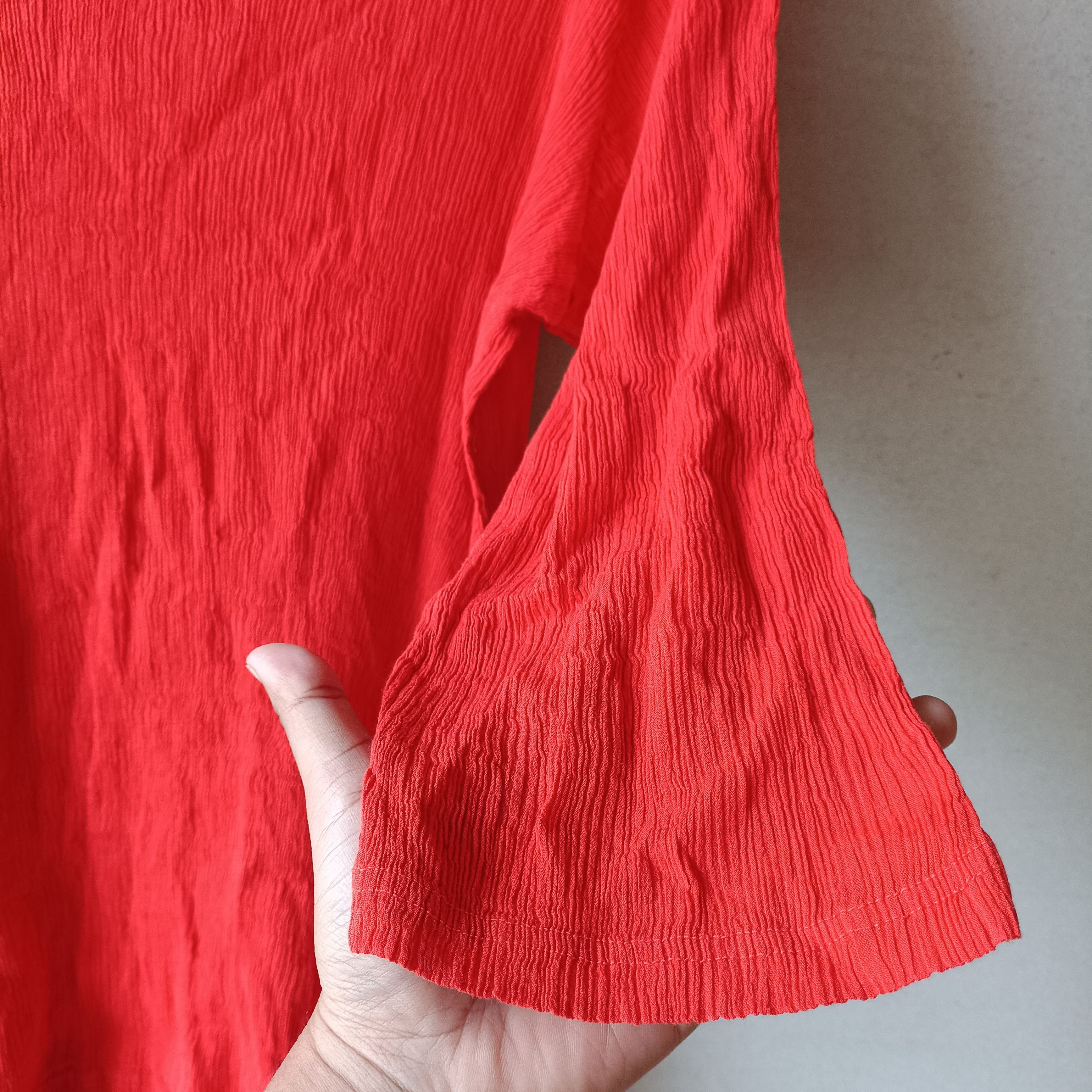 Issey Miyake HaaT Issey Miyake Orange pleated Textured Size L / US 10 / IT 46 - 7 Thumbnail