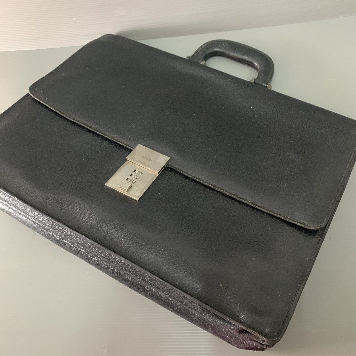 Gucci Gucci Leather Black Briefcase Bag Size ONE SIZE - 7 Thumbnail
