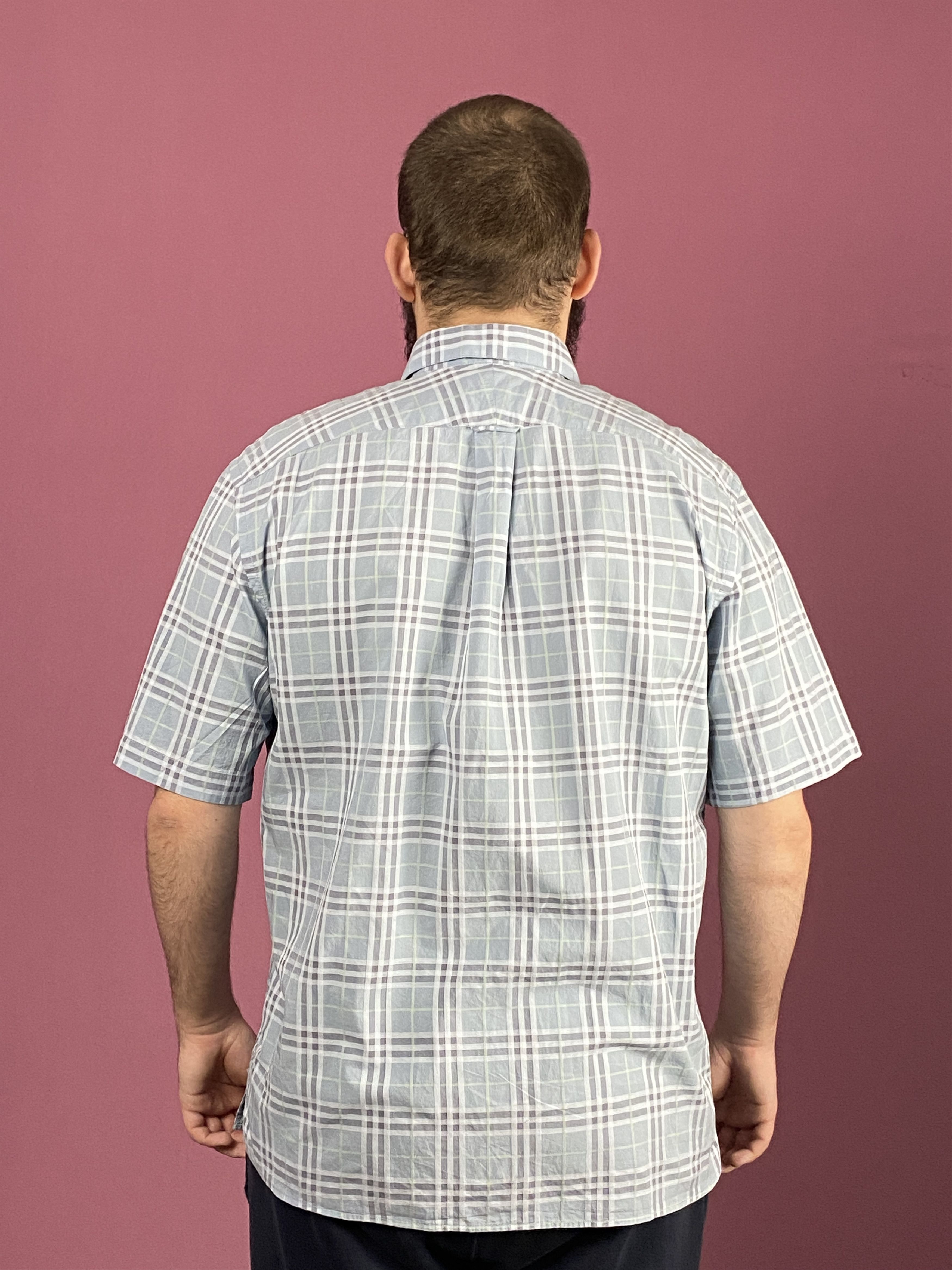 Burberry Burberry Men's Nova Check Short Sleeve Shirt - L Size US L / EU 52-54 / 3 - 3 Thumbnail