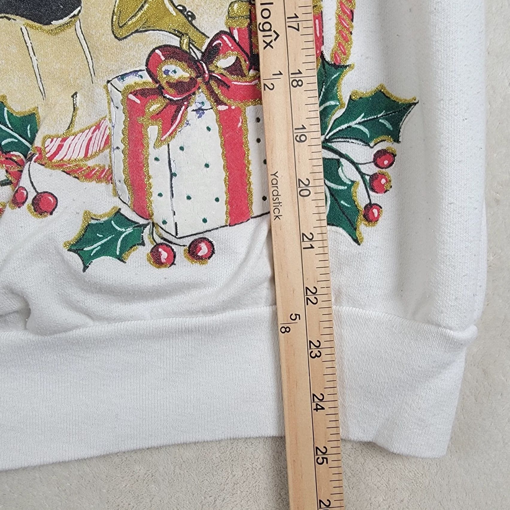 Vintage VINTAGE Holiday Time Ivory Flawed Ugly Christmas Sweater Pullover Embroidered Women M Wool? Cotton Blend Size M / US 6-8 / IT 42-44 - 4 Thumbnail