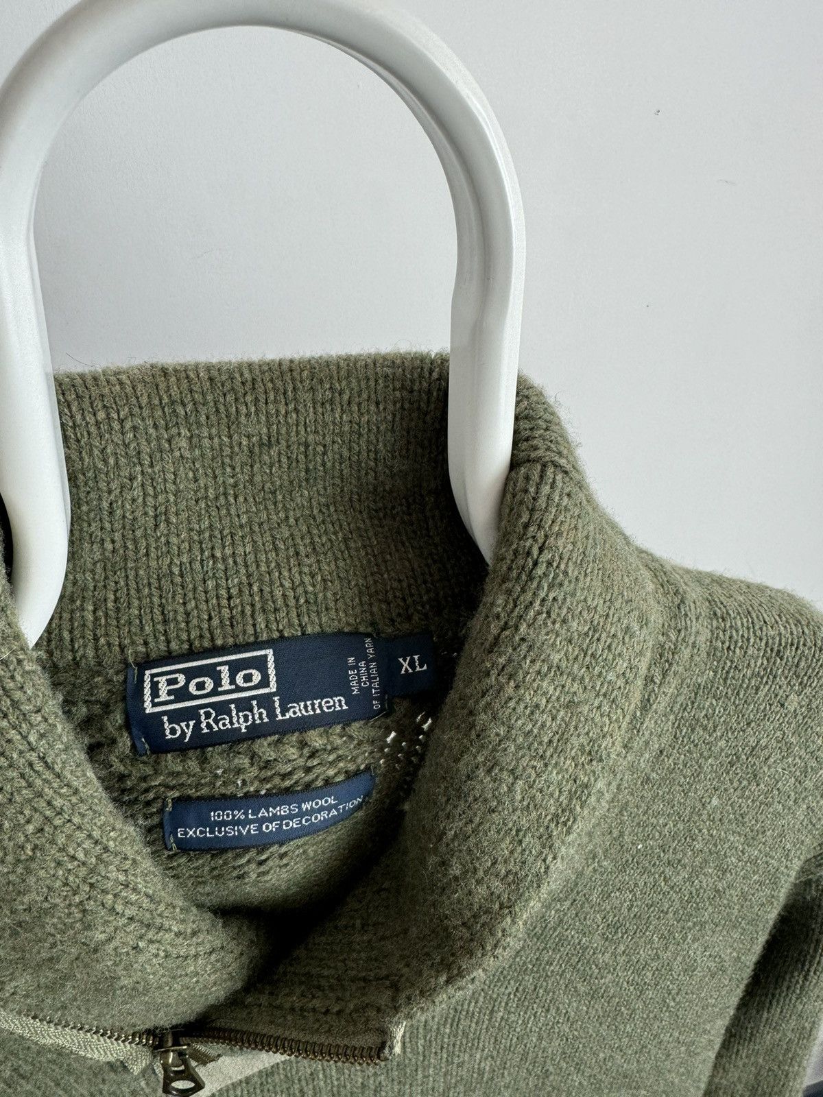 Vintage Vintage Polo Ralph Lauren Military Style Zip Sweater Size US XL / EU 56 / 4 - 3 Thumbnail