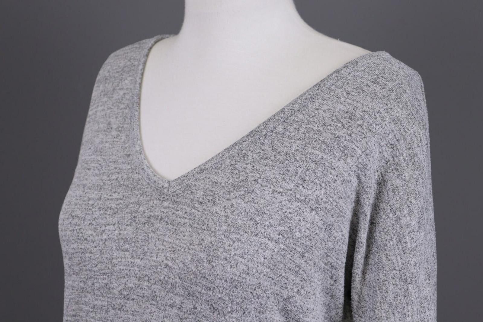Rag & Bone Rag & Bone Gray V-Neck Knitted Pullover Sweater Size S Size S / US 4 / IT 40 - 7 Thumbnail