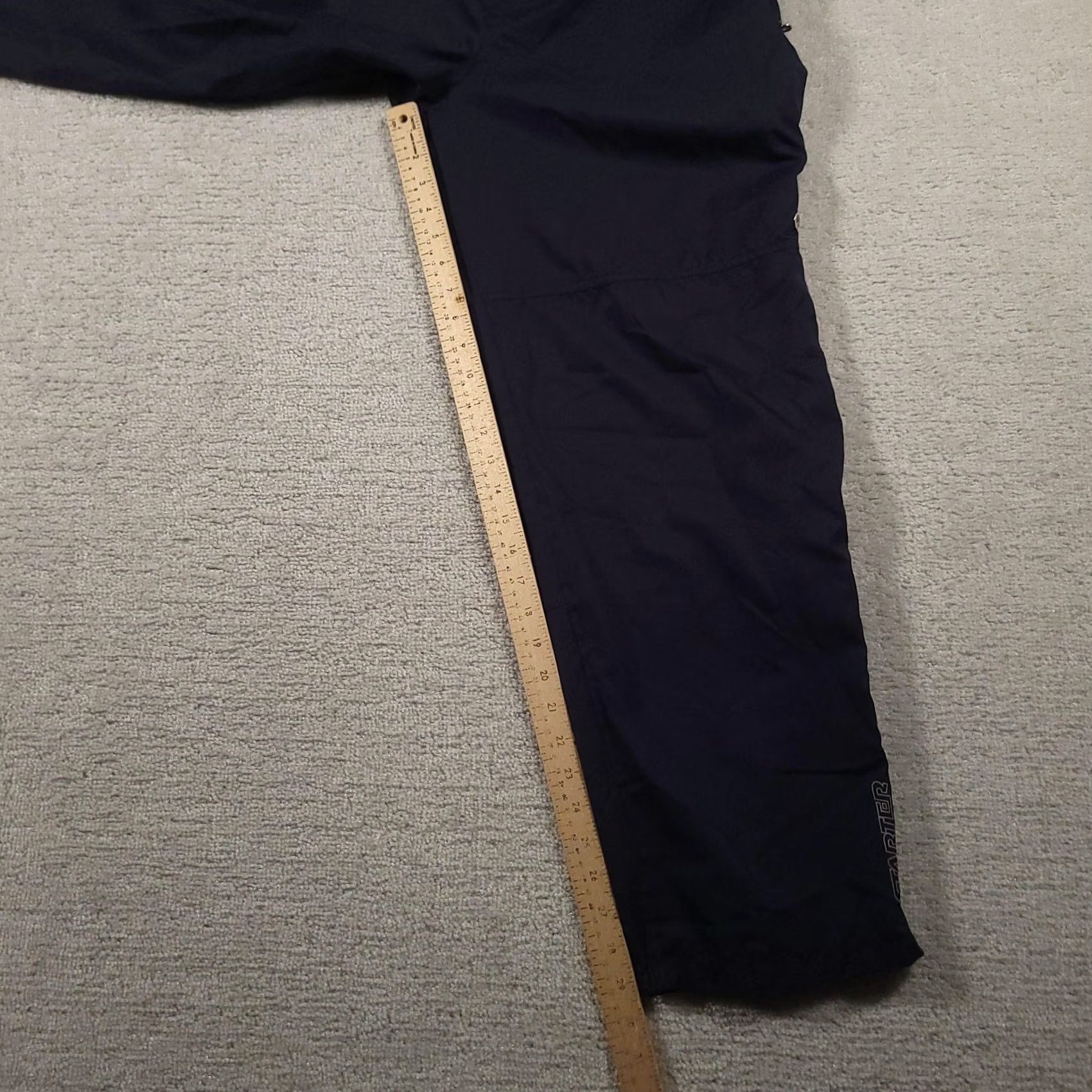 Starter Starter Pants Mens Medium Navy Blue Elastic Waist Zip Pocket Track Athletic Size US 31 - 2 Thumbnail