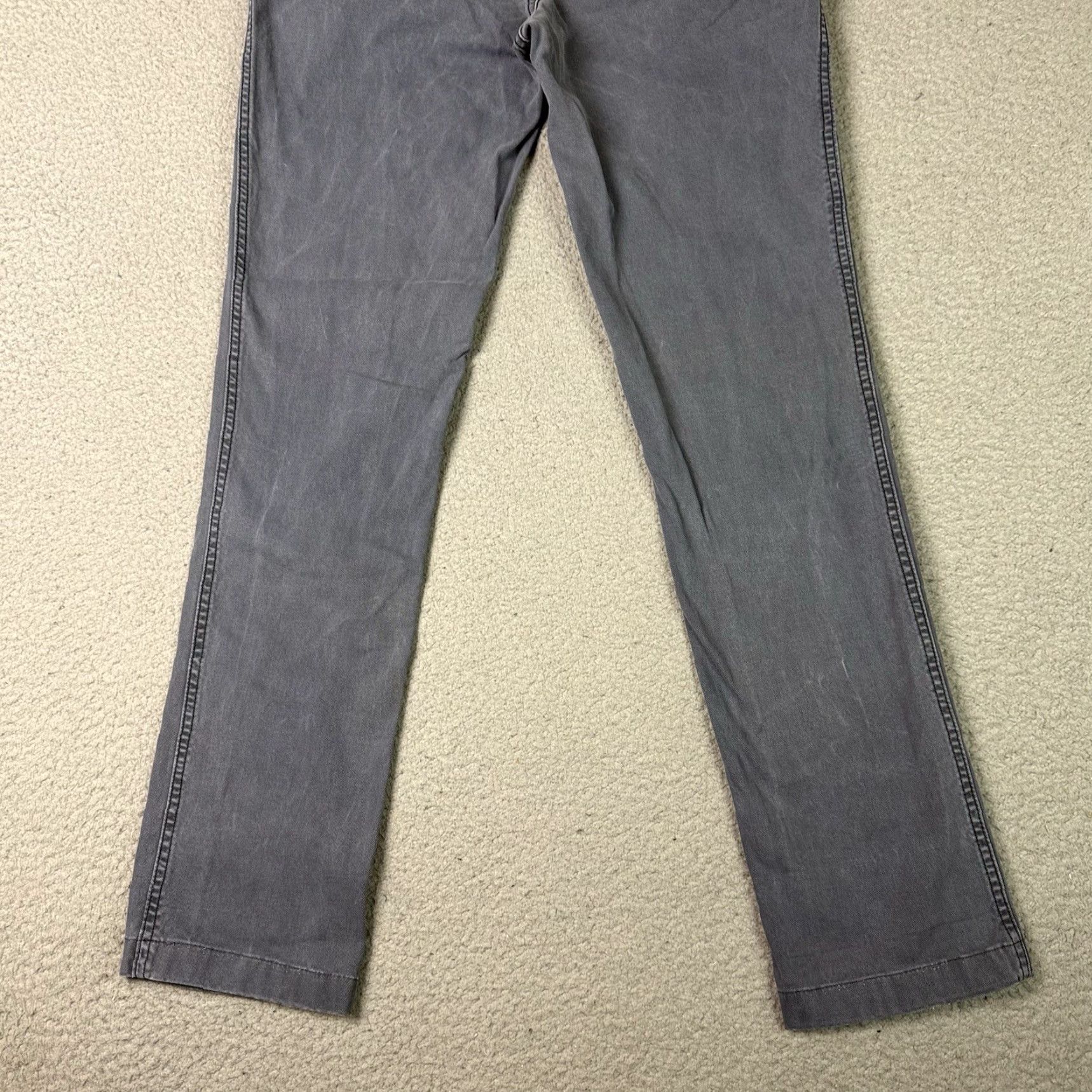 Faherty Faherty Pants Mens 32 Gray Faded Slim Fit Straight Casual Cotton Blend 5 Pockets Size US 32 / EU 48 - 7 Thumbnail