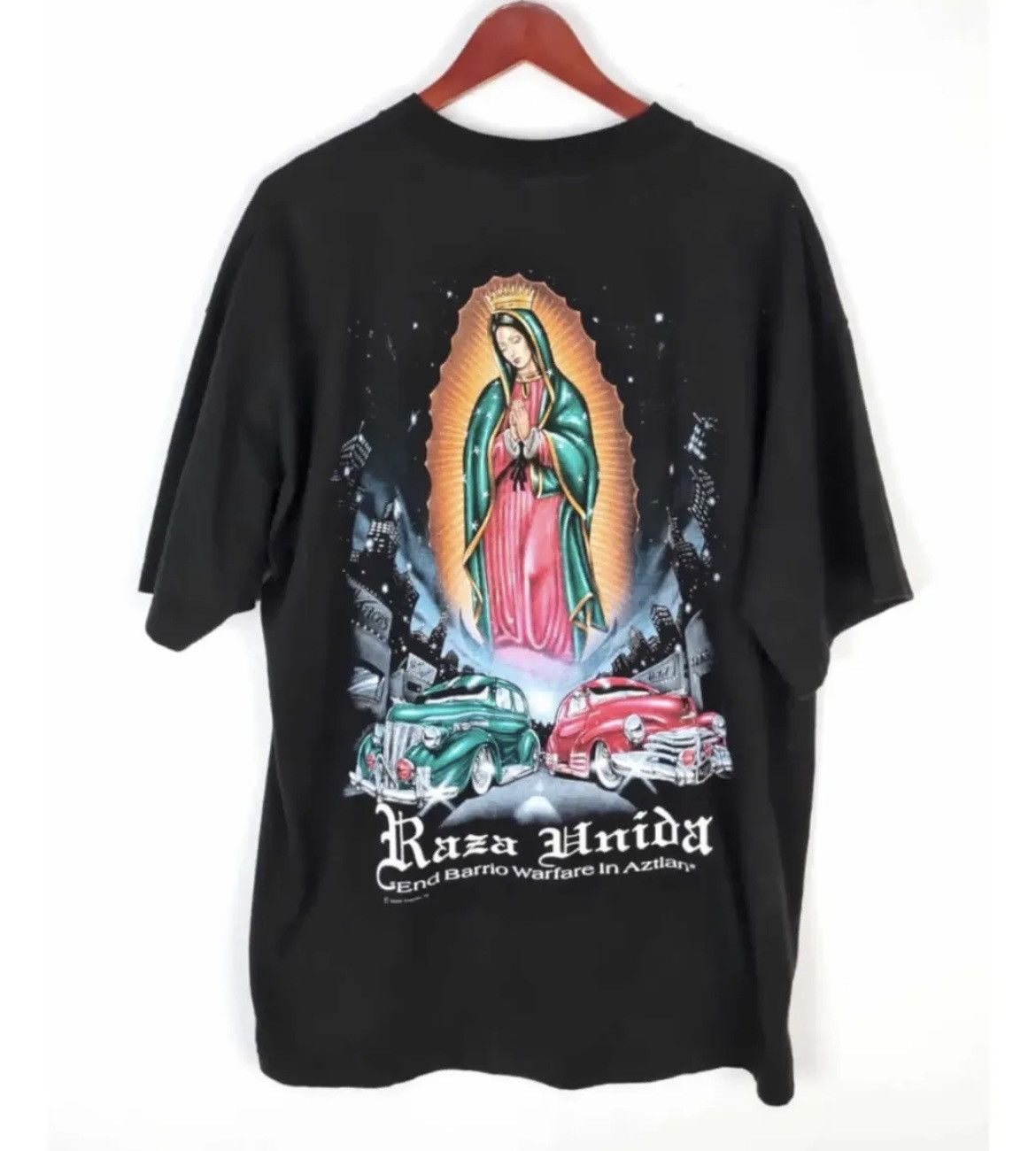 Vintage Virgen Guadalupe vintage t shirt chola 90s tshirt XL rare Size US XL / EU 56 / 4 - 1 Thumbnail