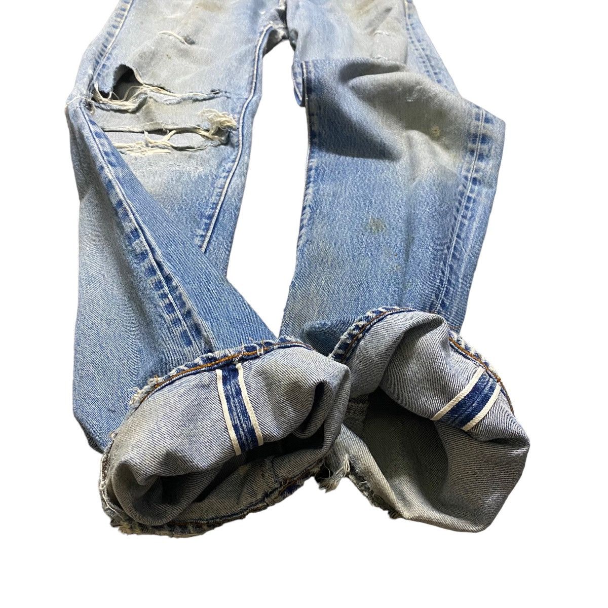Levi's Vintage 80s Levis 501 Redline Thrashed Selvedge Jeans Size US 31 - 18 Thumbnail
