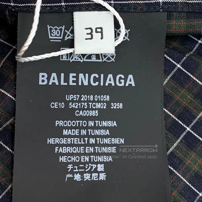 Balenciaga Balenciaga size 39 Color-Blocked Plaid Digital Print Cotto Size US S / EU 44-46 / 1 - 7 Thumbnail