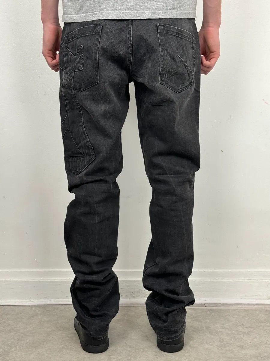 John Galliano 2000s Galliano Propaganda Big Letter Black Jeans Size US 36 / EU 52 - 4 Thumbnail