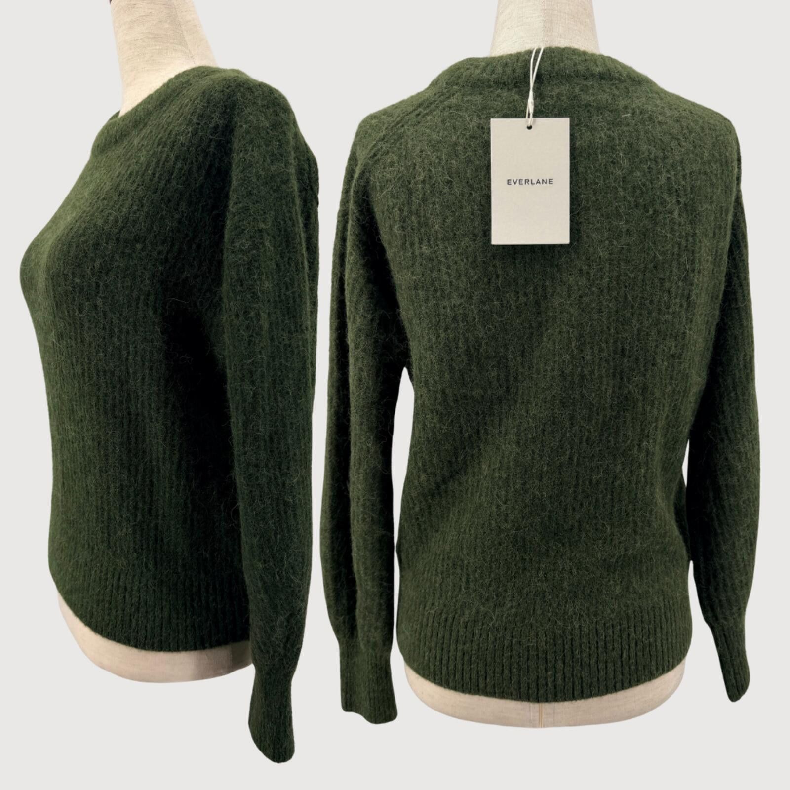 Everlane Everlane Alpaca Cocoon Crew Sweater Olive XXS NWT Size XXS / US 00 / IT 34 - 3 Thumbnail