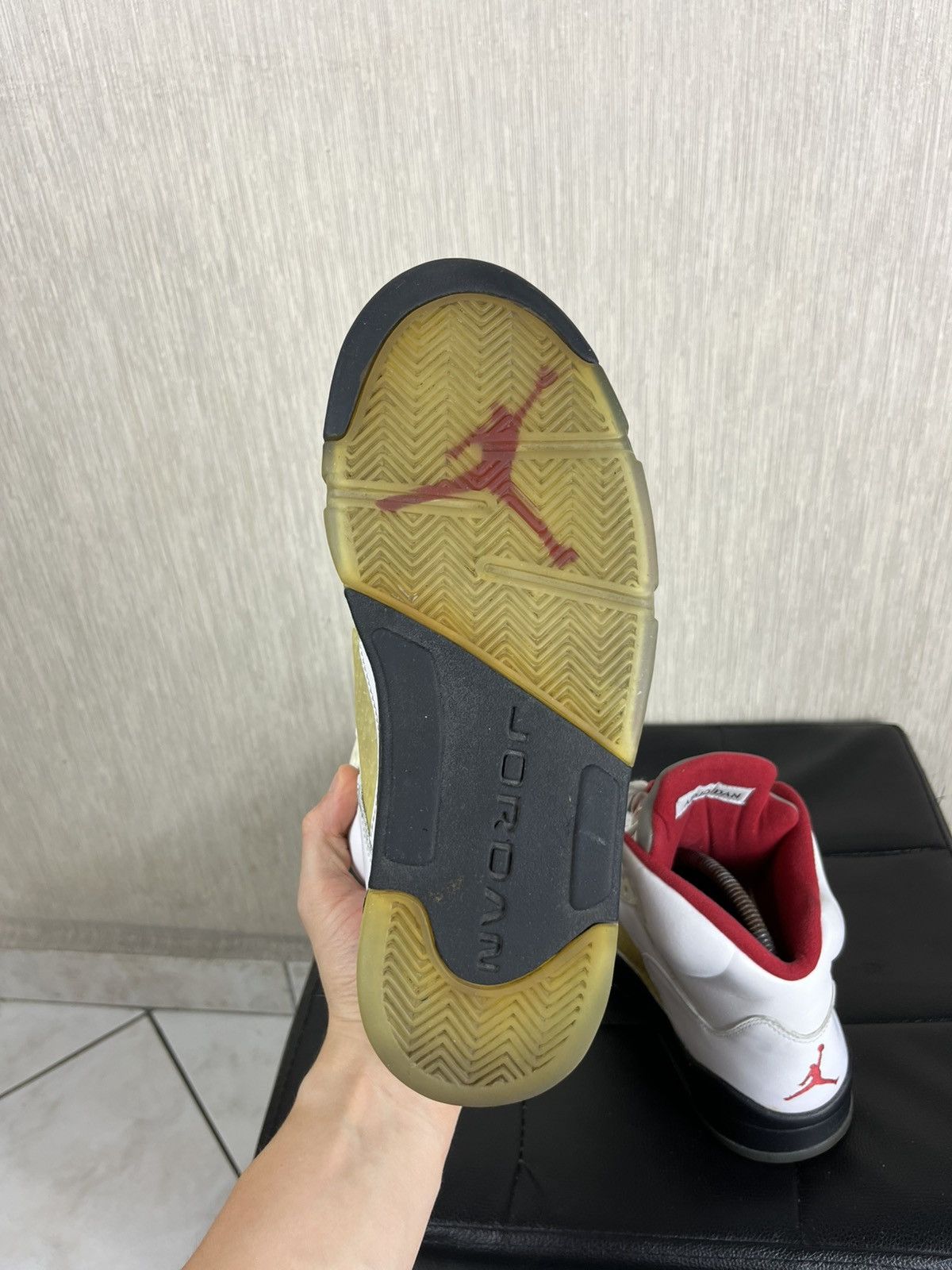 Jordan Brand × Nike × Vintage Vintage OG Nike air Jordan 5 V fire red sneakers 2012 retro Size US 7.5 / EU 40-41 - 15 Thumbnail