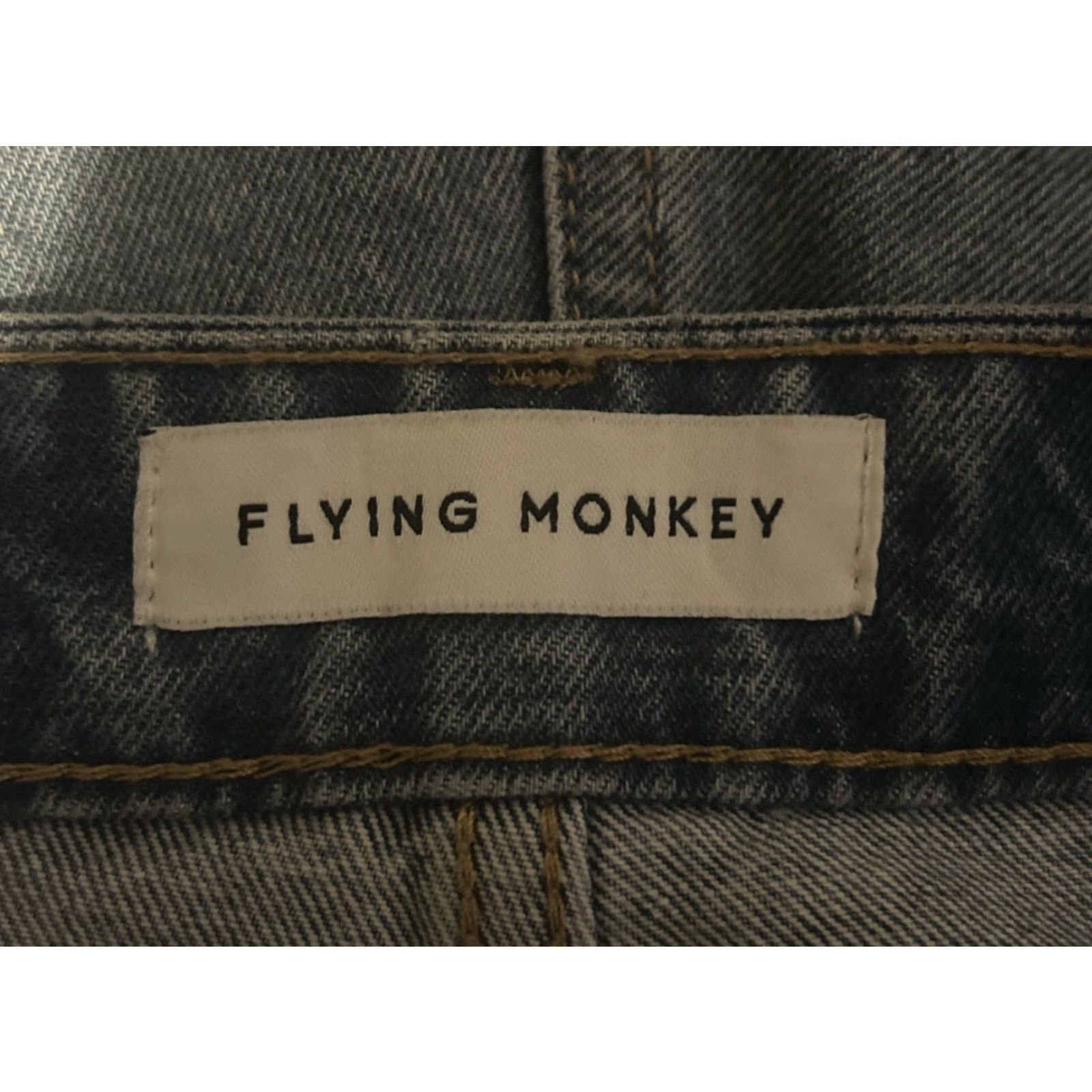 Vintage Flying Monkey Jeans Women Blue Distressed High Rise 33x35 Straight Inseam 35 NWT Black Label 100% Cotton Denim Size 31 XS? Size 24" / US 00 / IT 34 - 4 Thumbnail