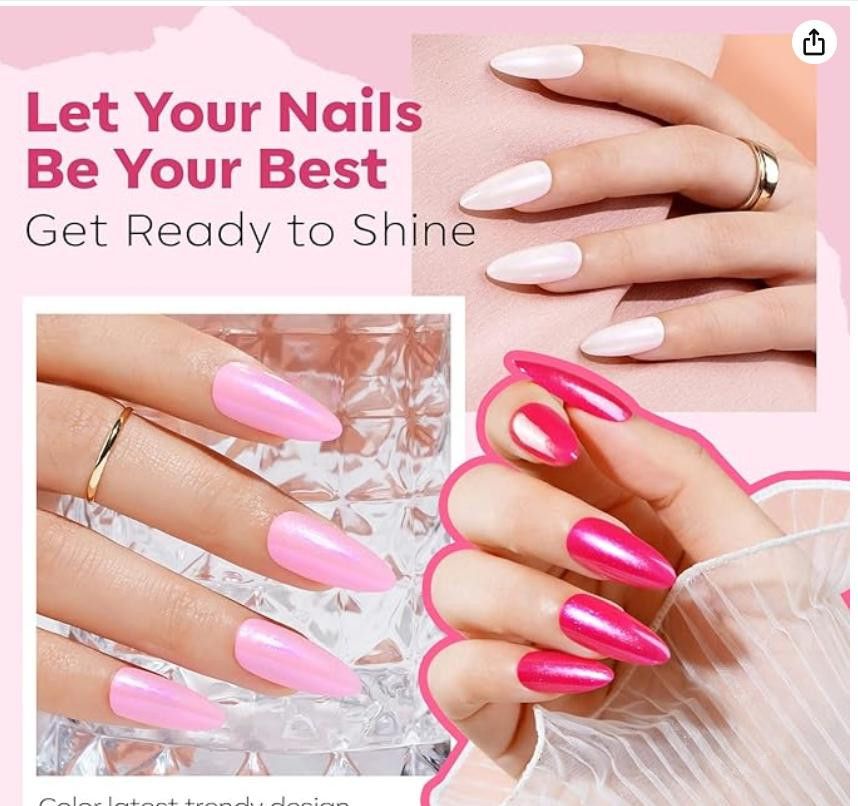 NBDN Nobrandedon Nail Polish 6 Colors Hot Pink White Nude Pink Shimmer Size ONE SIZE - 3 Thumbnail