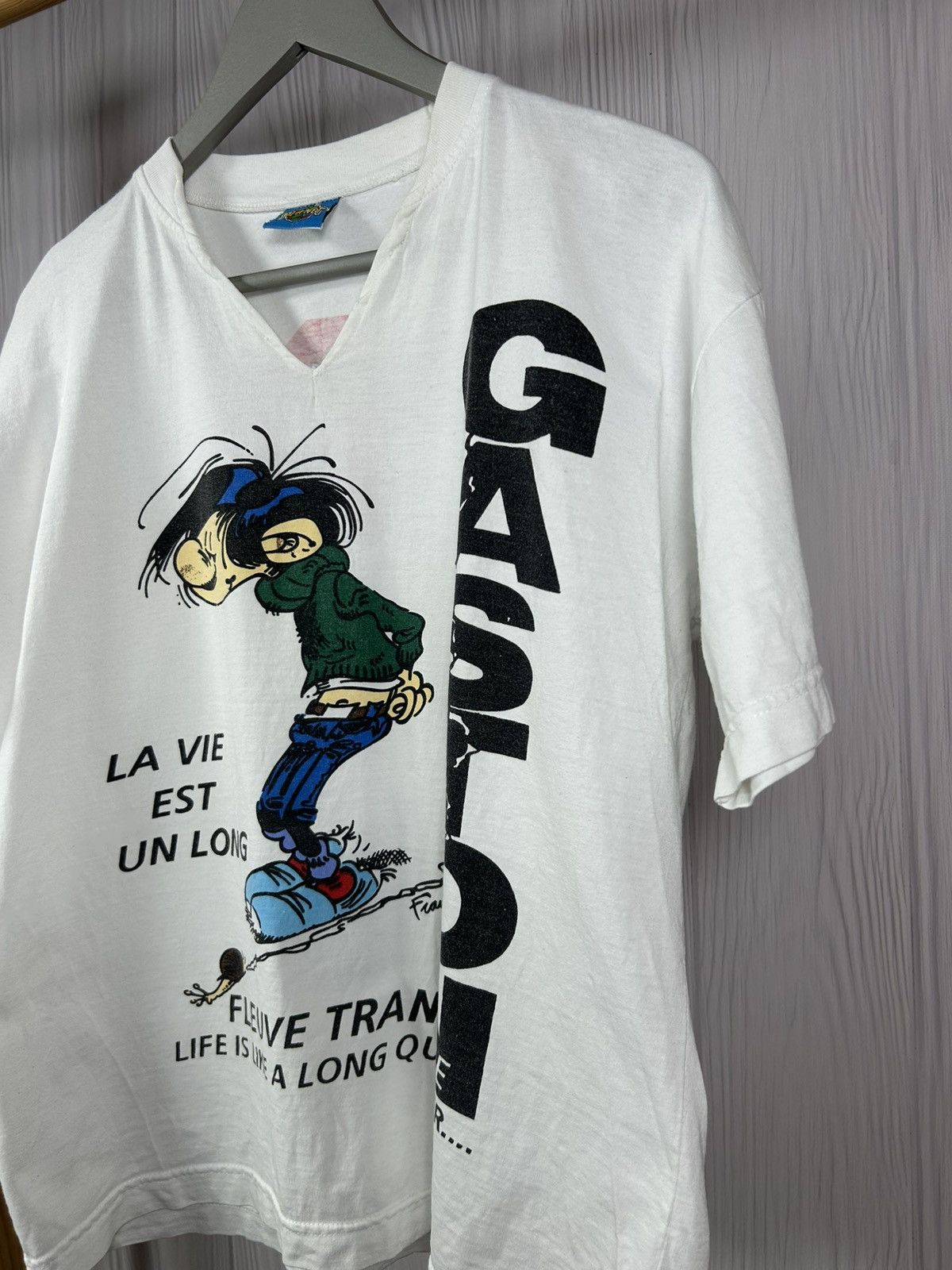 Vintage Vintage 90s Gaston Lagaffe Comic Serial T-Shirt Size US M / EU 48-50 / 2 - 2 Thumbnail