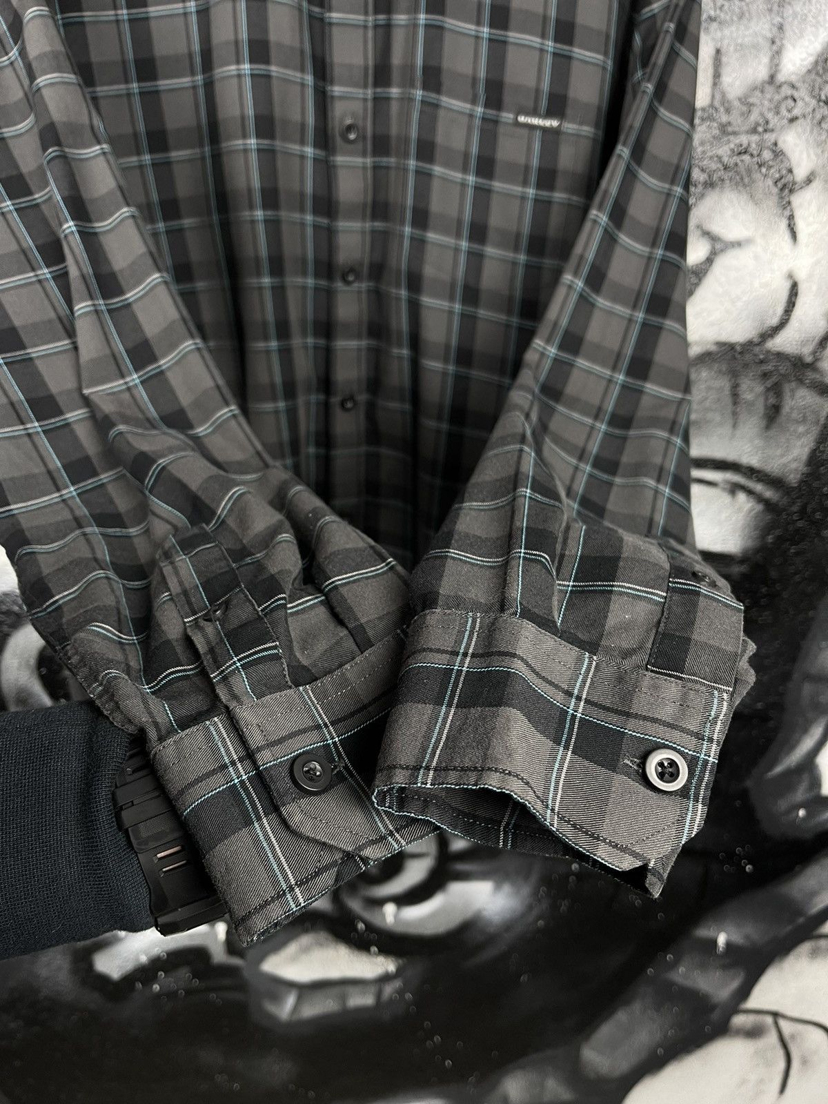 Oakley × Vintage Vintage Oakley Grey Plaid Shirt Men’s Size XL Size US XL / EU 56 / 4 - 7 Thumbnail
