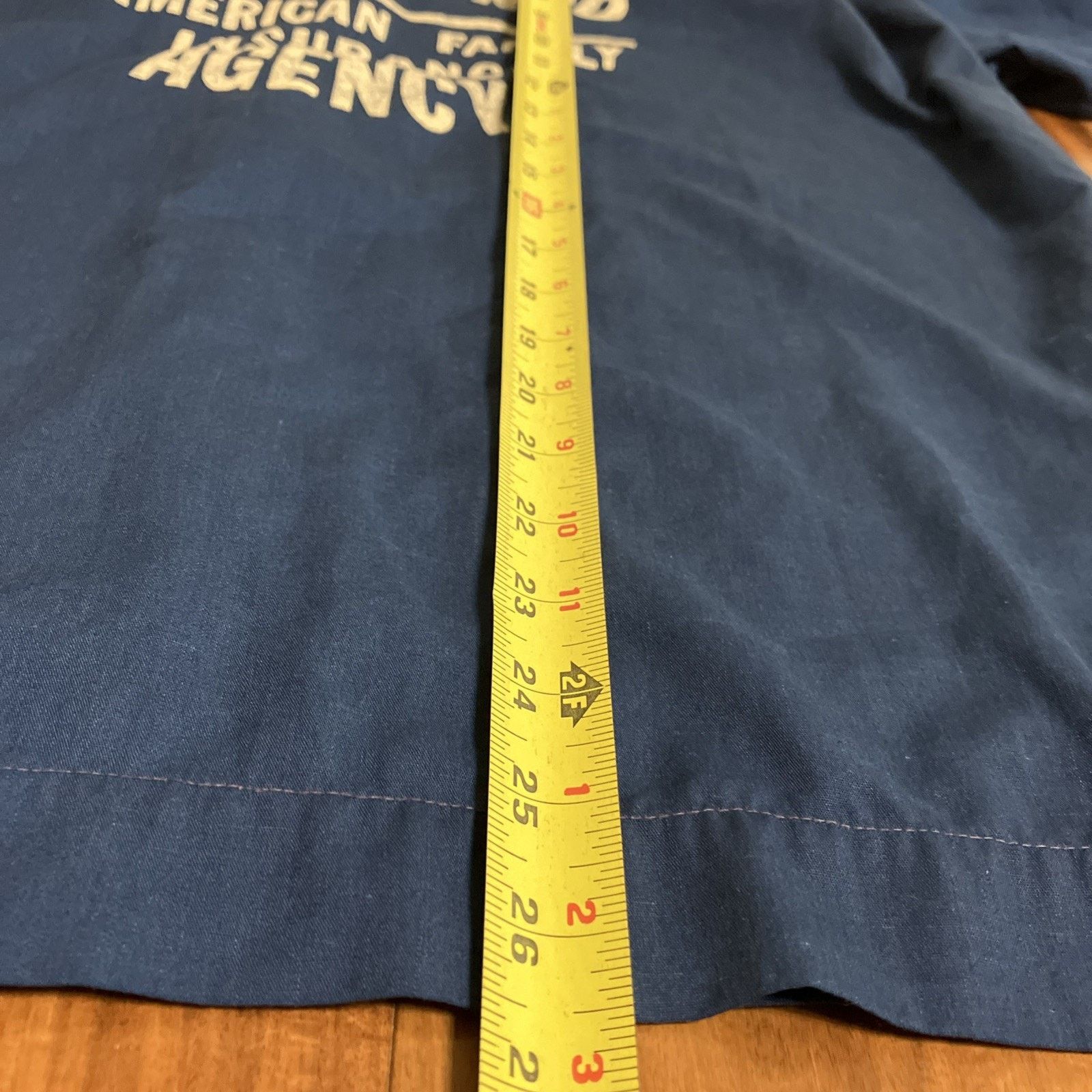 Other Vtg1970s Hilton Chain Stitch Mens Medium Bowling Shirt Navy Size US M / EU 48-50 / 2 - 21 Thumbnail