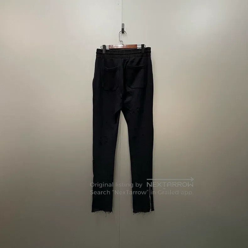 Amiri Amiri Black Zipper Ripped Sweatpants Size US 32 / EU 48 - 2 Thumbnail