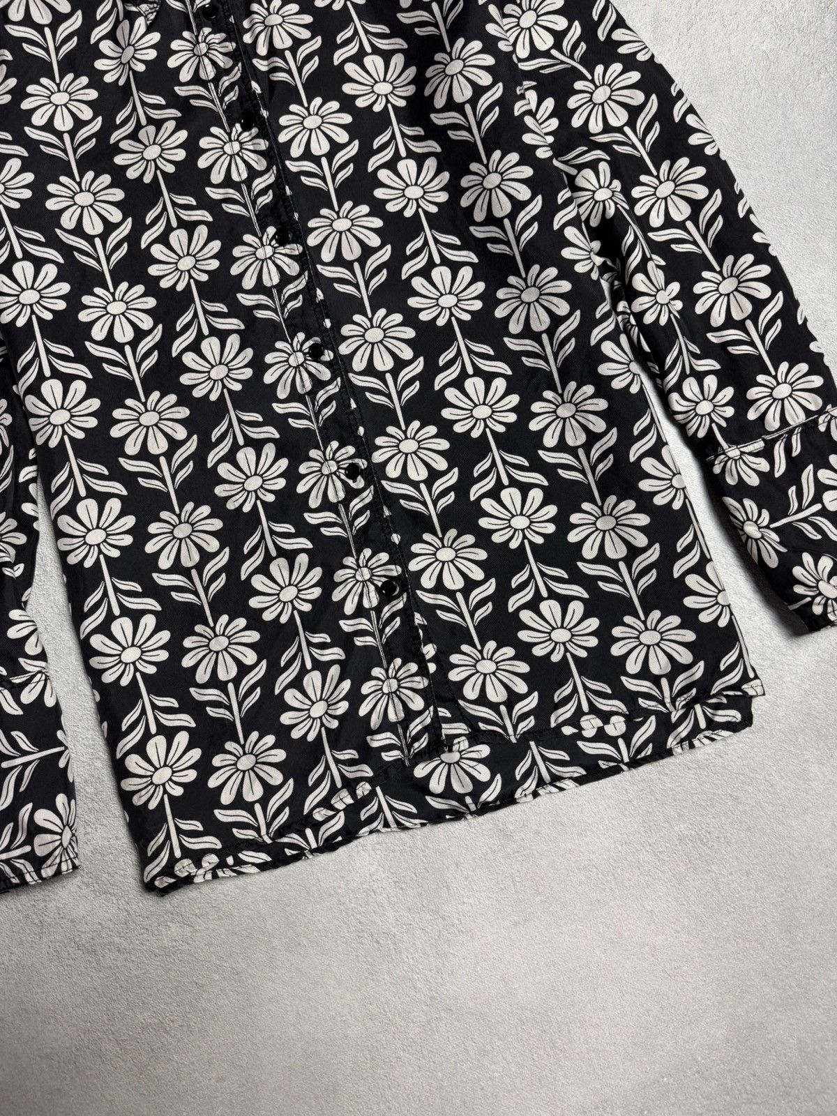 Sandro Sandro Harriet Floral Print Silk Button Up Shirt Blouse sz 1 Size S / US 4 / IT 40 - 7 Thumbnail
